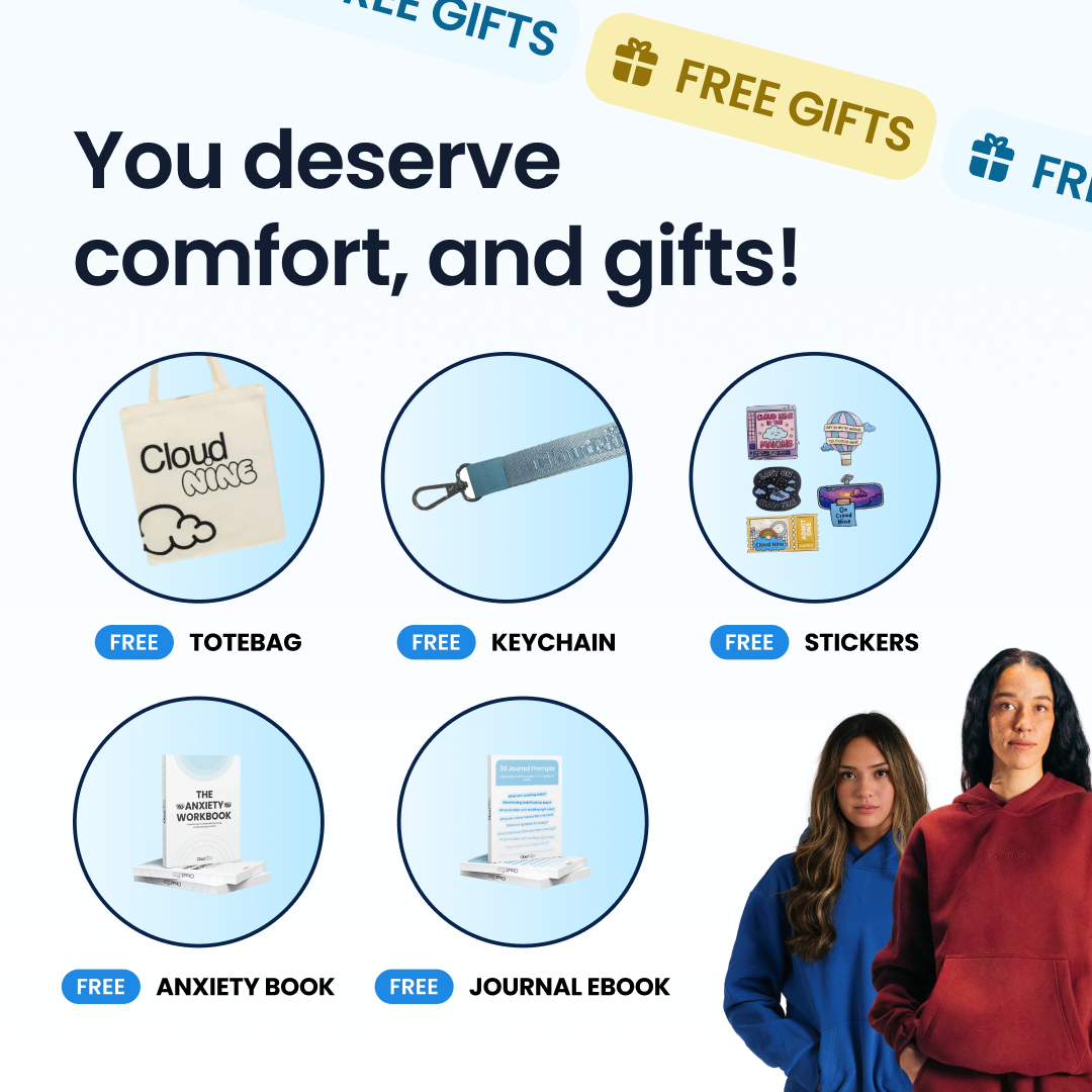 Cloud Nine Facebook ad: Squeeze & Fidget Away Anxiety