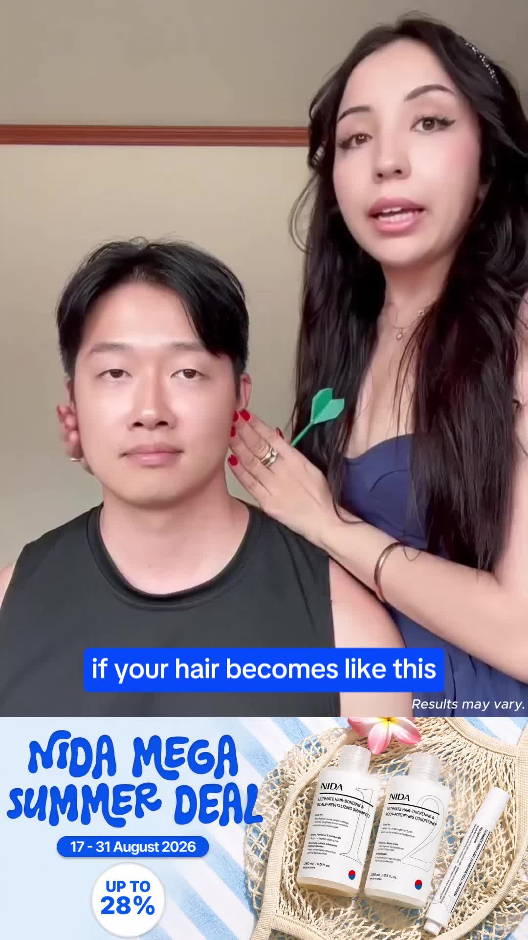 Korean Skincare 101 Facebook ad: Korean Hair Trio For Only $42