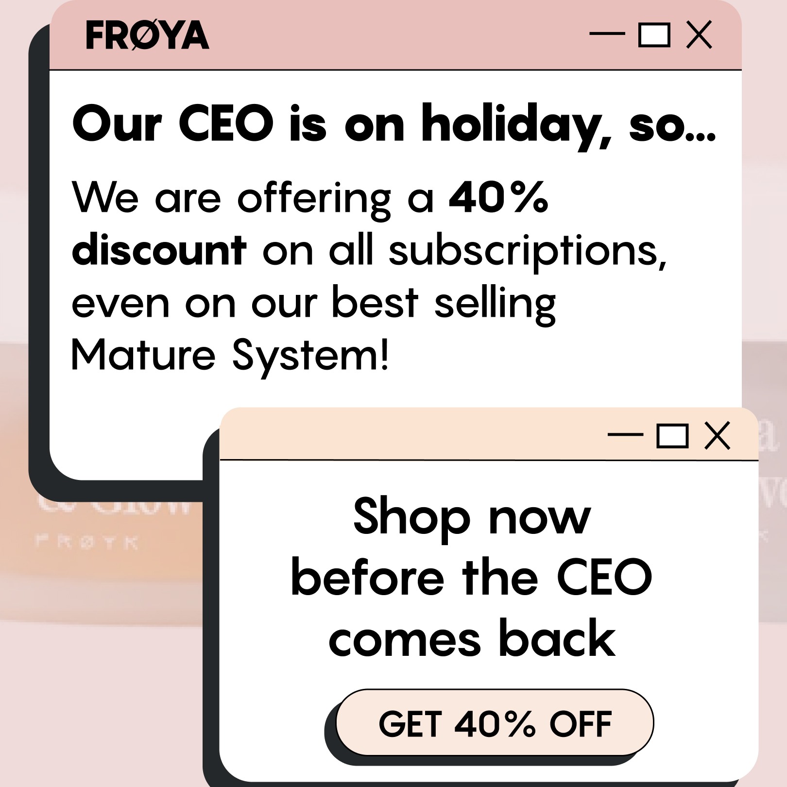 Frøya Organics Facebook ad