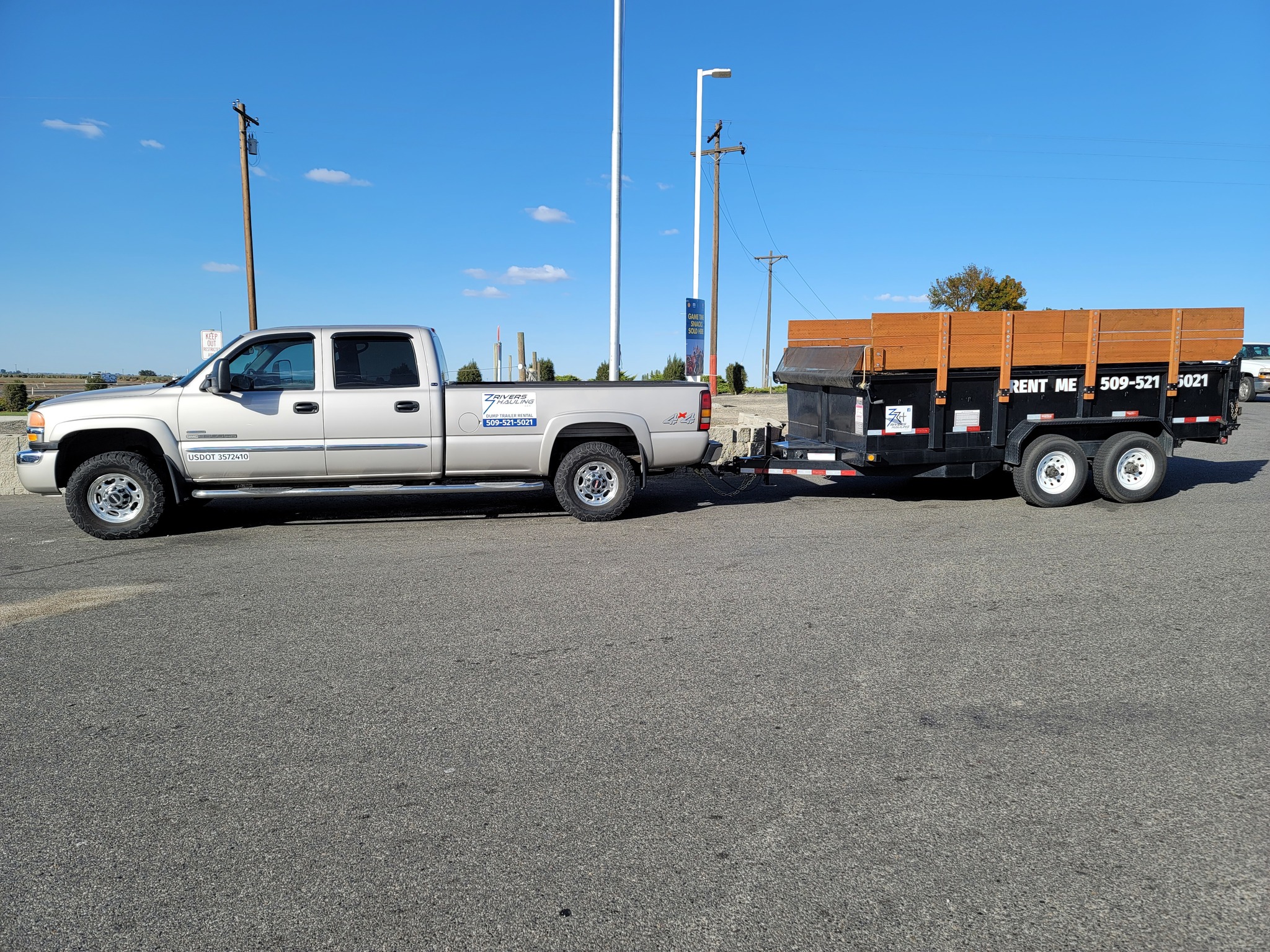 3 Rivers Hauling, LLC Facebook ad: Tri-Cities, WA. We offer dump trailers and dumpsters…
