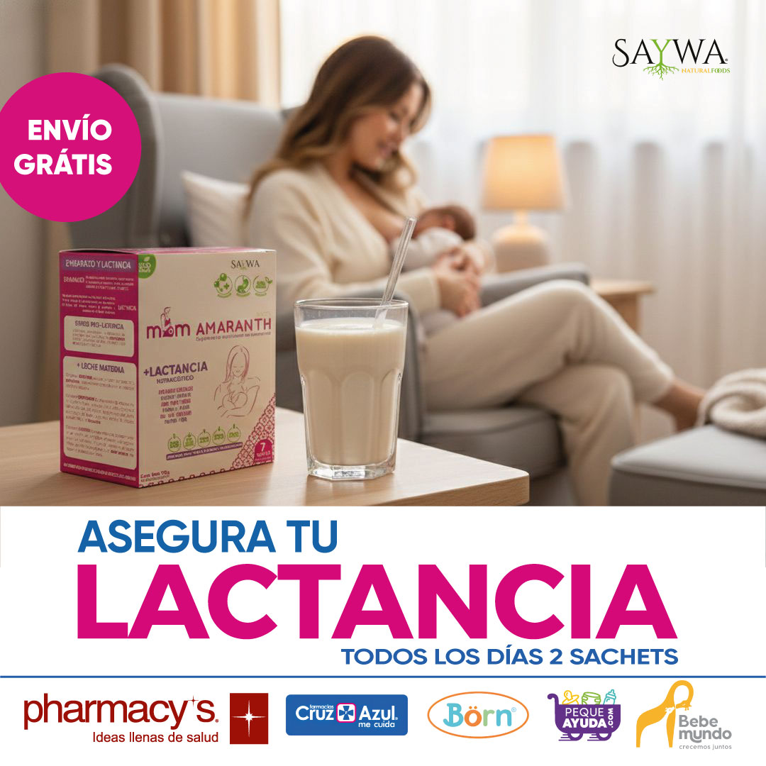 Saywa Facebook ad: 2 sachets x 14 días seguidos +LACTANCIA