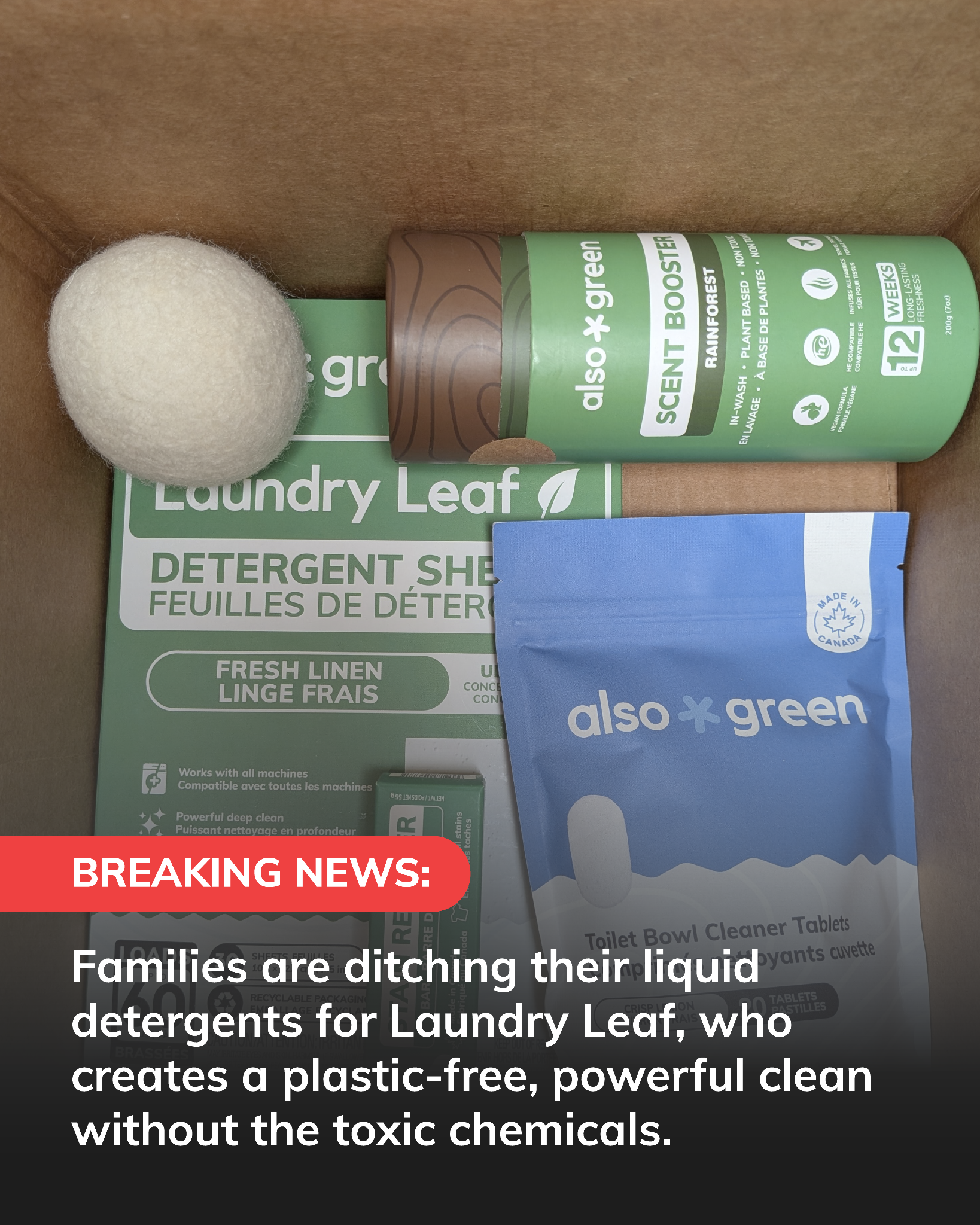 Also Green Facebook ad