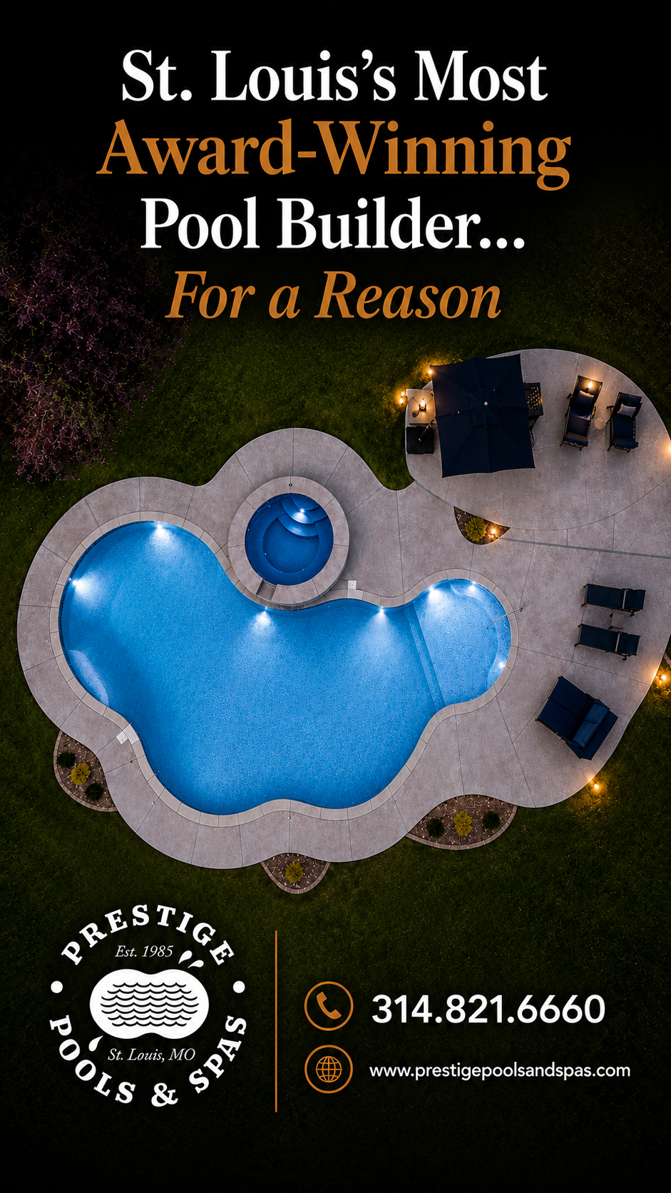 Prestige Pools & Spas Facebook ad