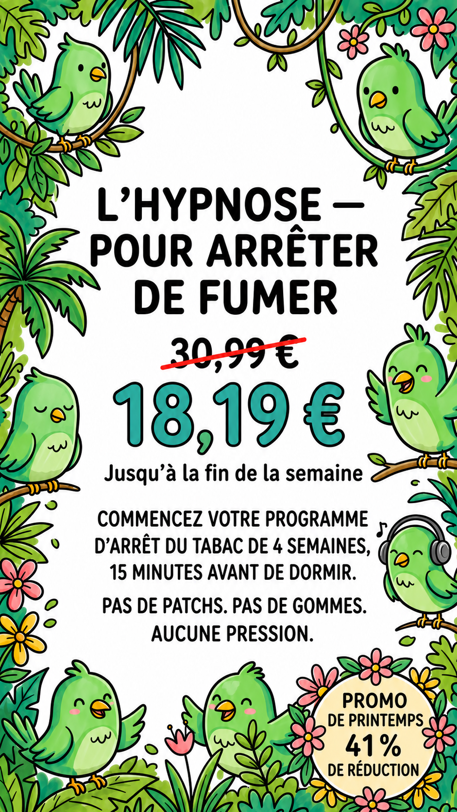 Hypnosis to Stop Smoking Facebook ad