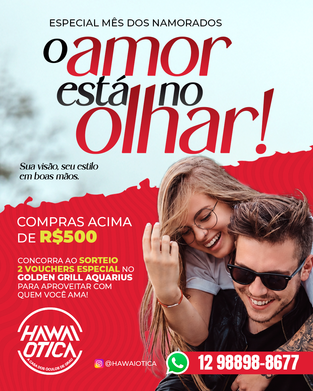 HAWAI ÓTICA Facebook ad: Fale conosco!