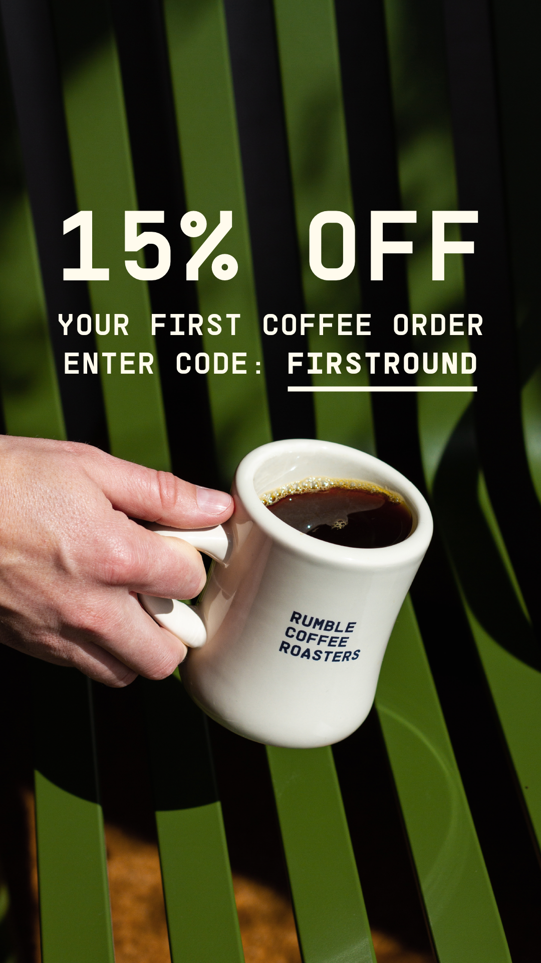 Rumble Coffee Roasters Facebook ad