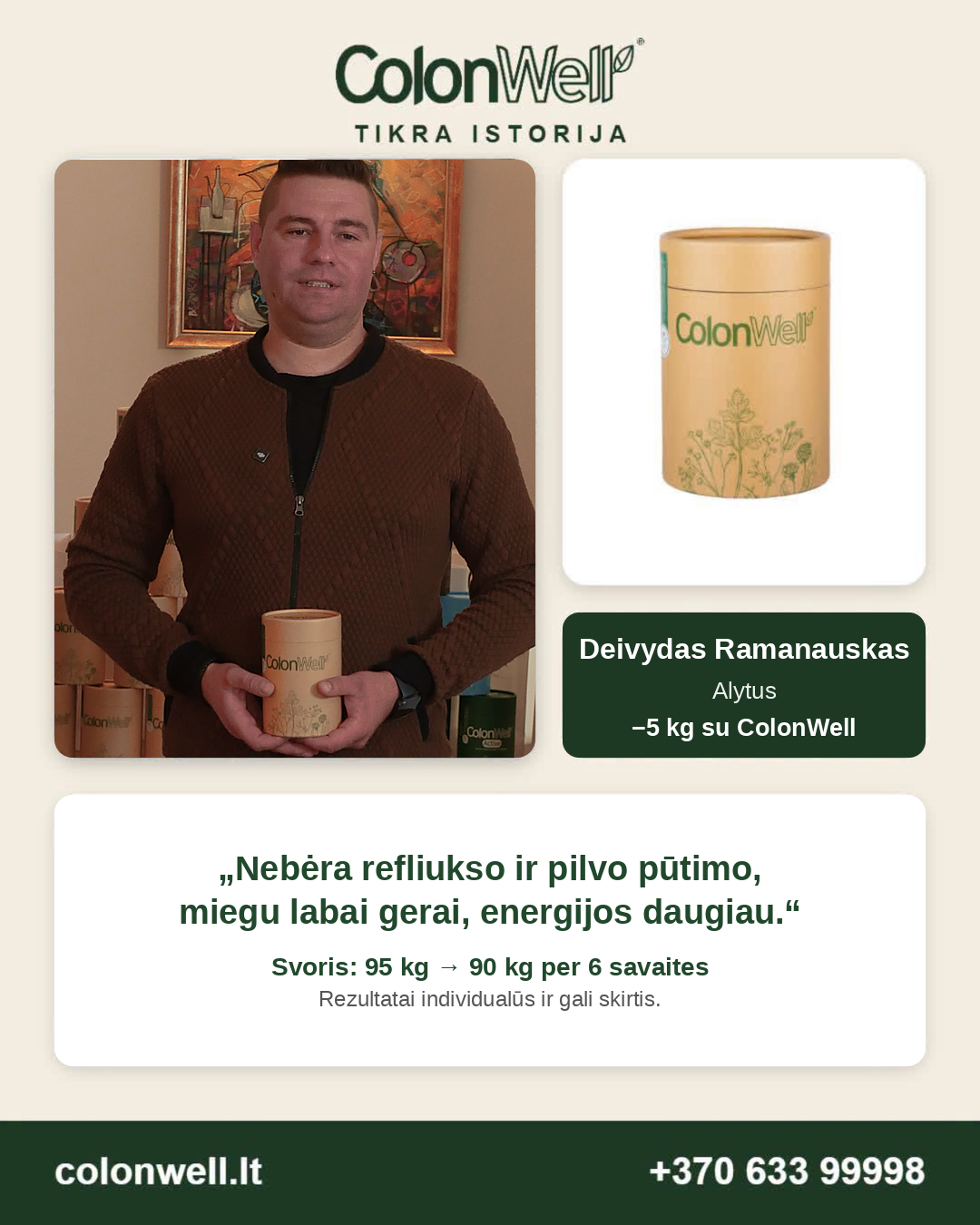 ColonWell Facebook ad: ColonWell pasiūlymai