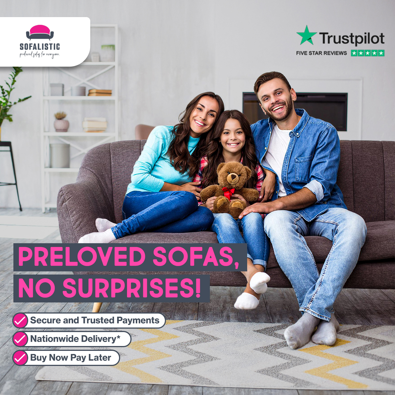 Sofalistic Facebook ad: Sell your sofa, fast