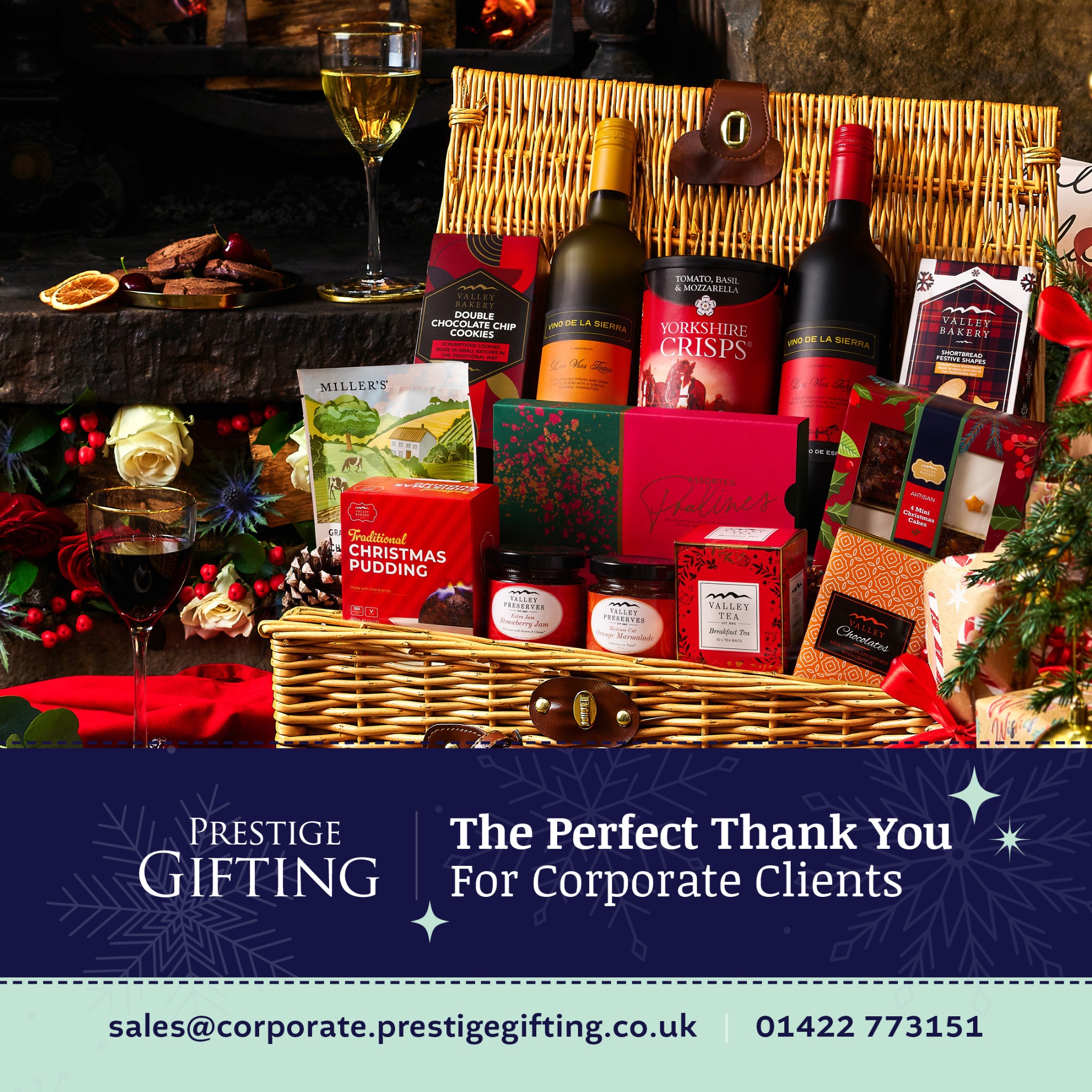 Prestige Hampers Facebook ad: Thank your clients with an extraordinary gift this…