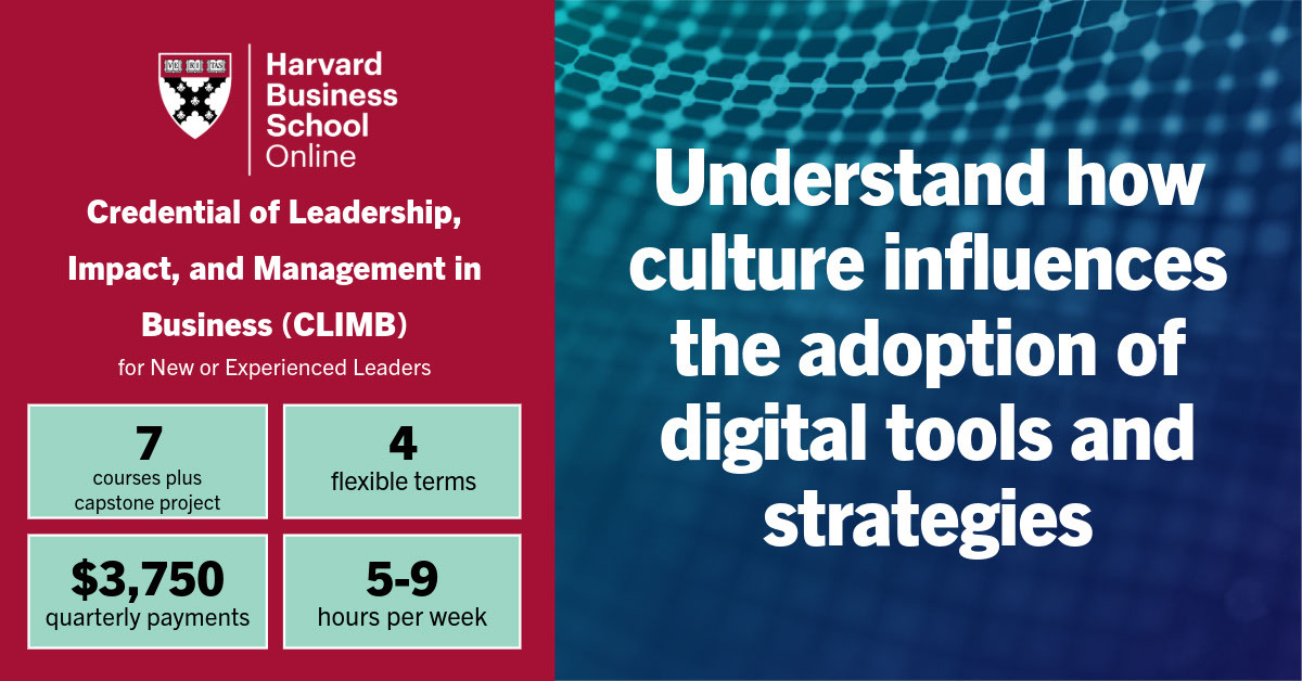 Harvard Business School Online Facebook ad