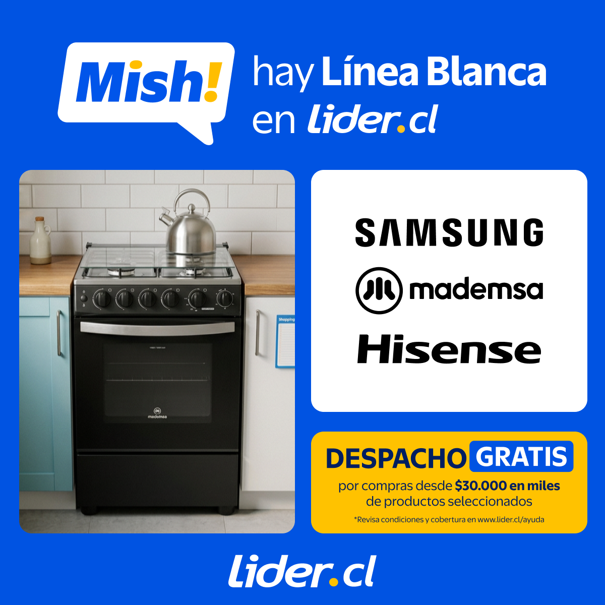 Lider Facebook ad: Renueva tu hogar y ahorra