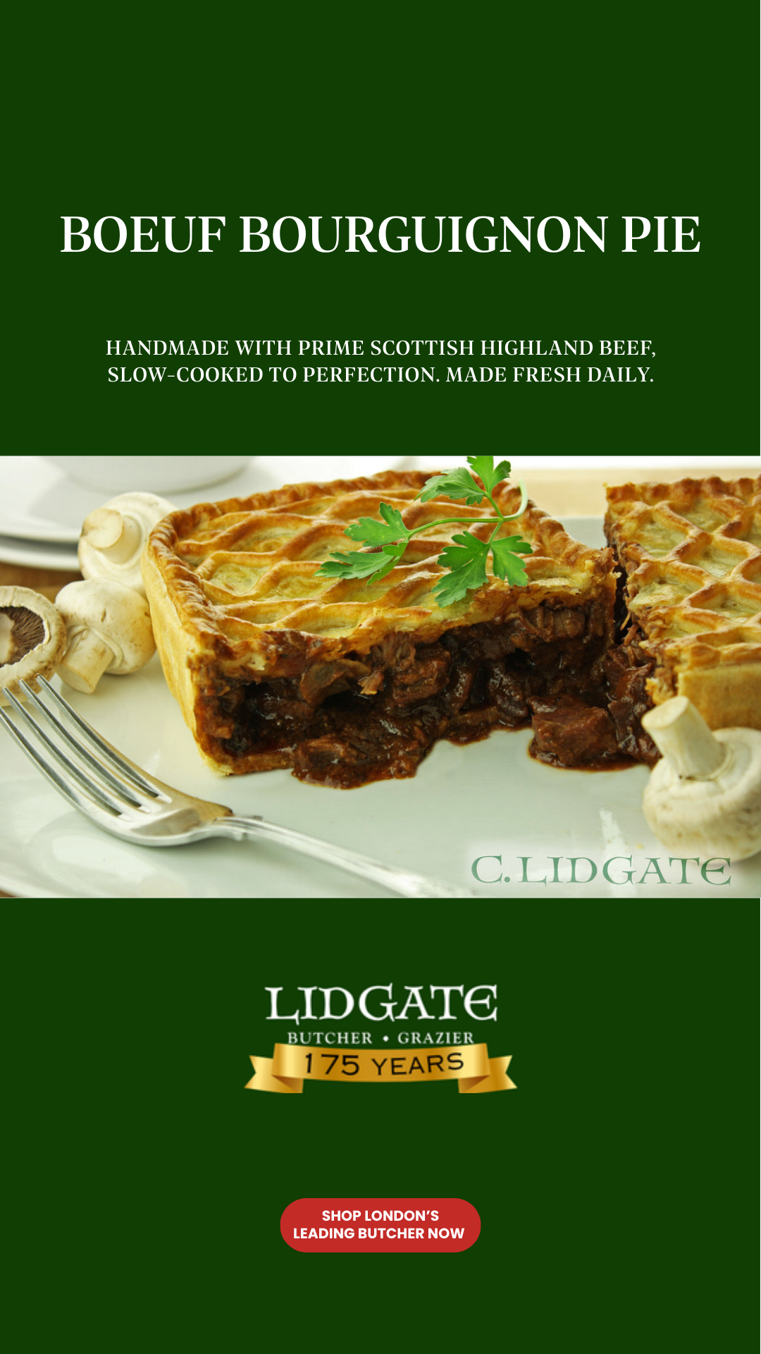 Lidgates Butchers Facebook ad