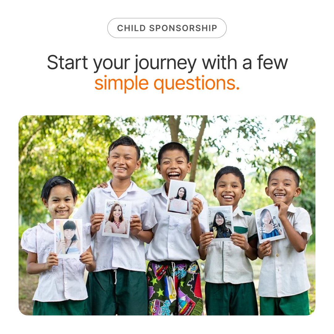 World Vision Australia Facebook ad: Answer a few simple questions and meet the…