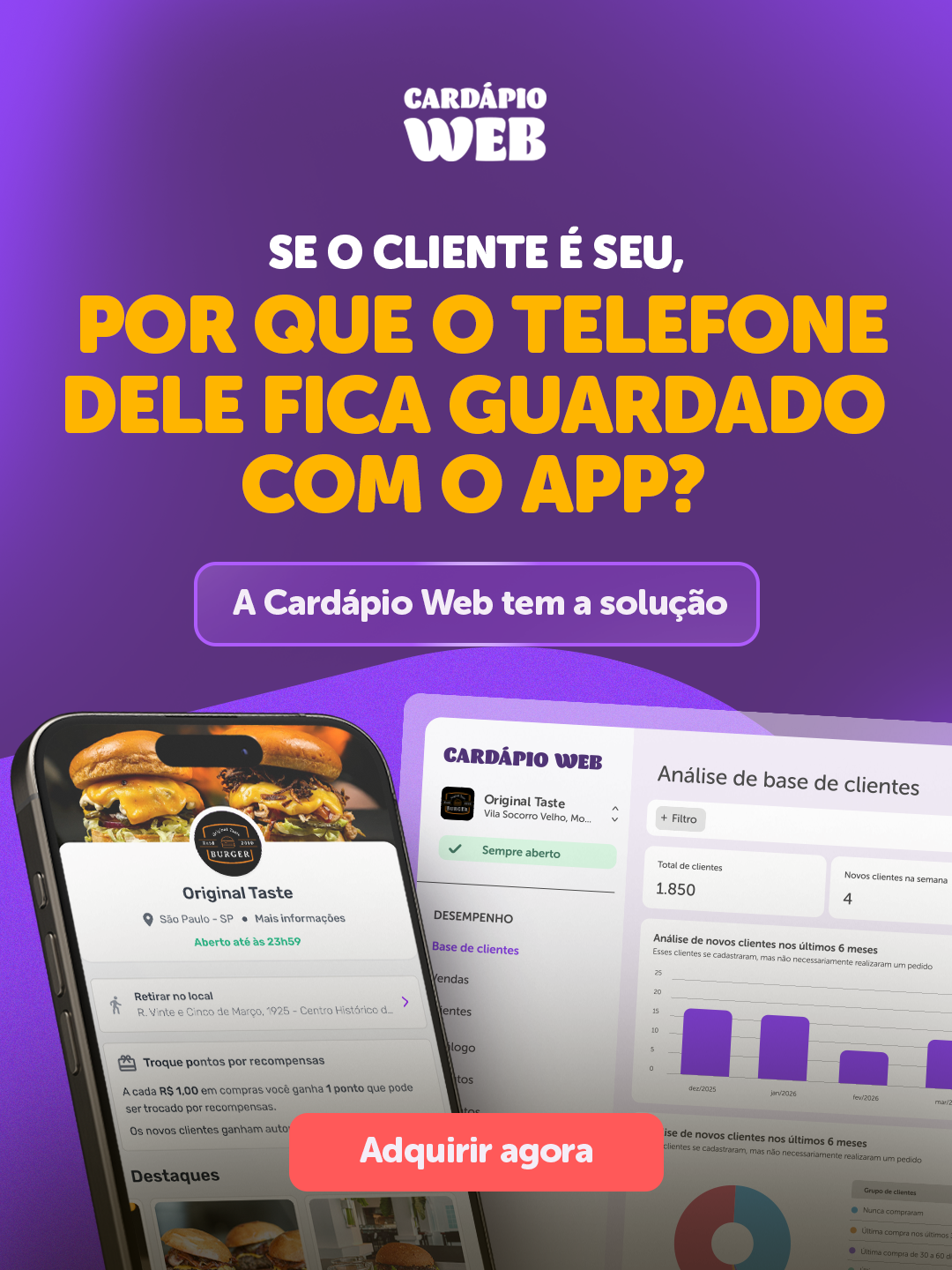 Cardápio Web Facebook ad