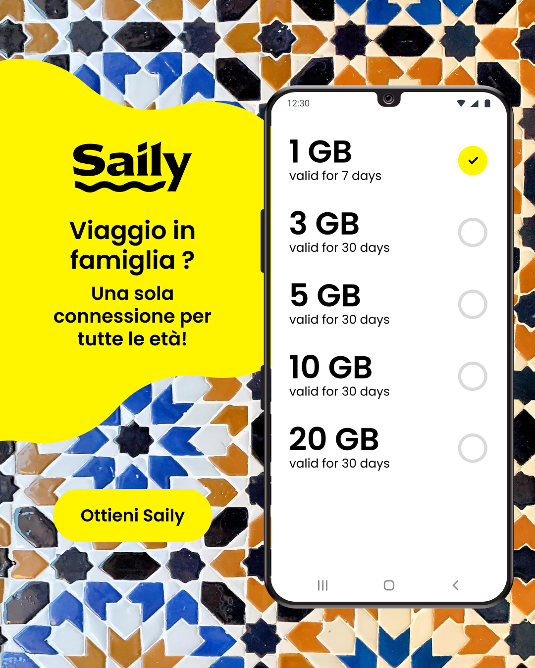 Saily Facebook ad