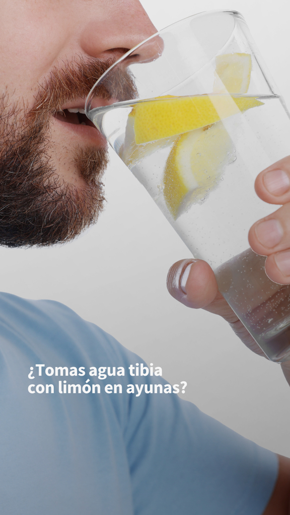Clínica Medihelp Services Facebook ad: Agua tibia con limón en ayunas: hábito saludable…