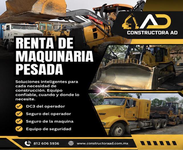 Constructora AD Facebook ad: Constructora AD · Obra civil y maquinaria pesada