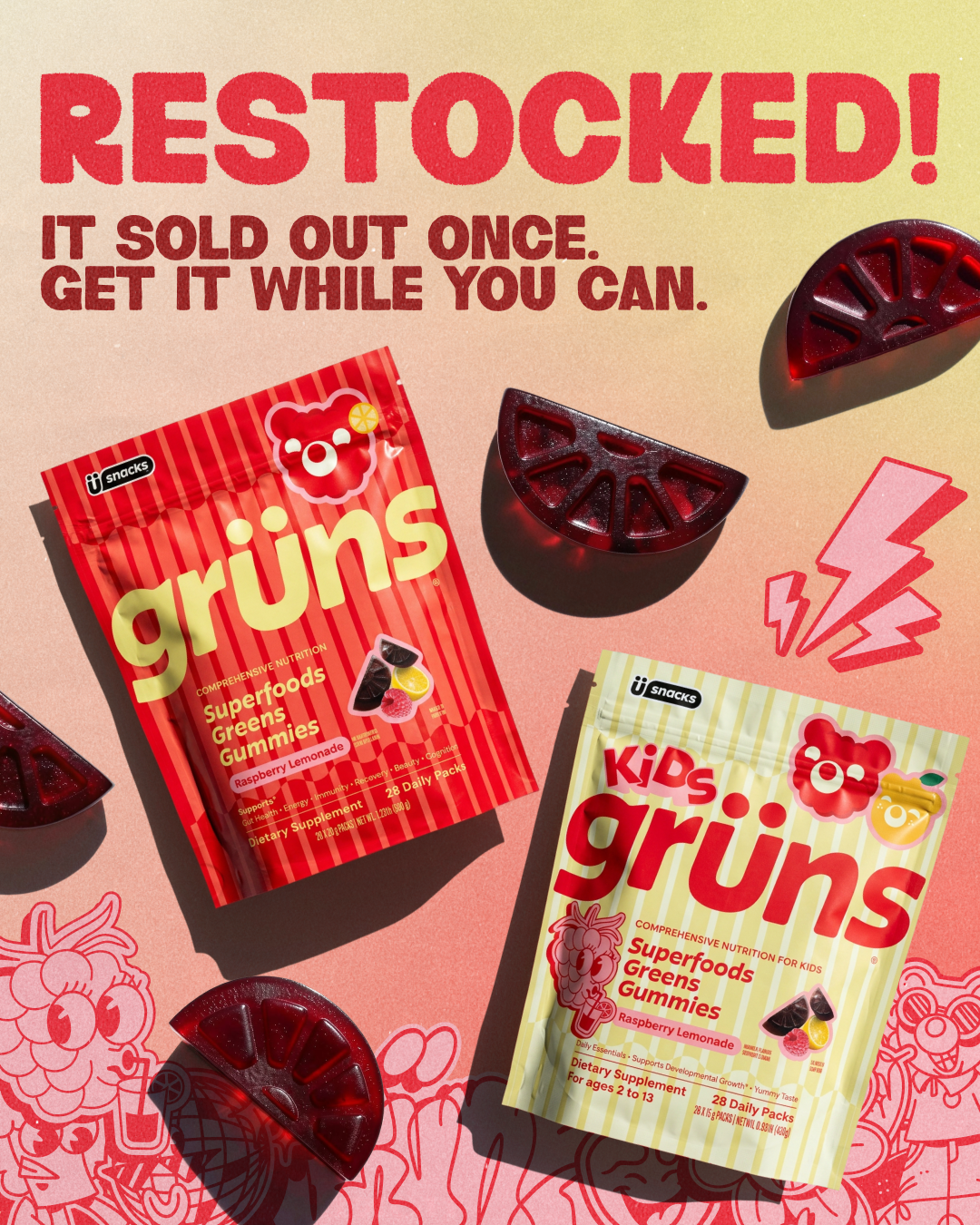 Grüns Kids Facebook ad