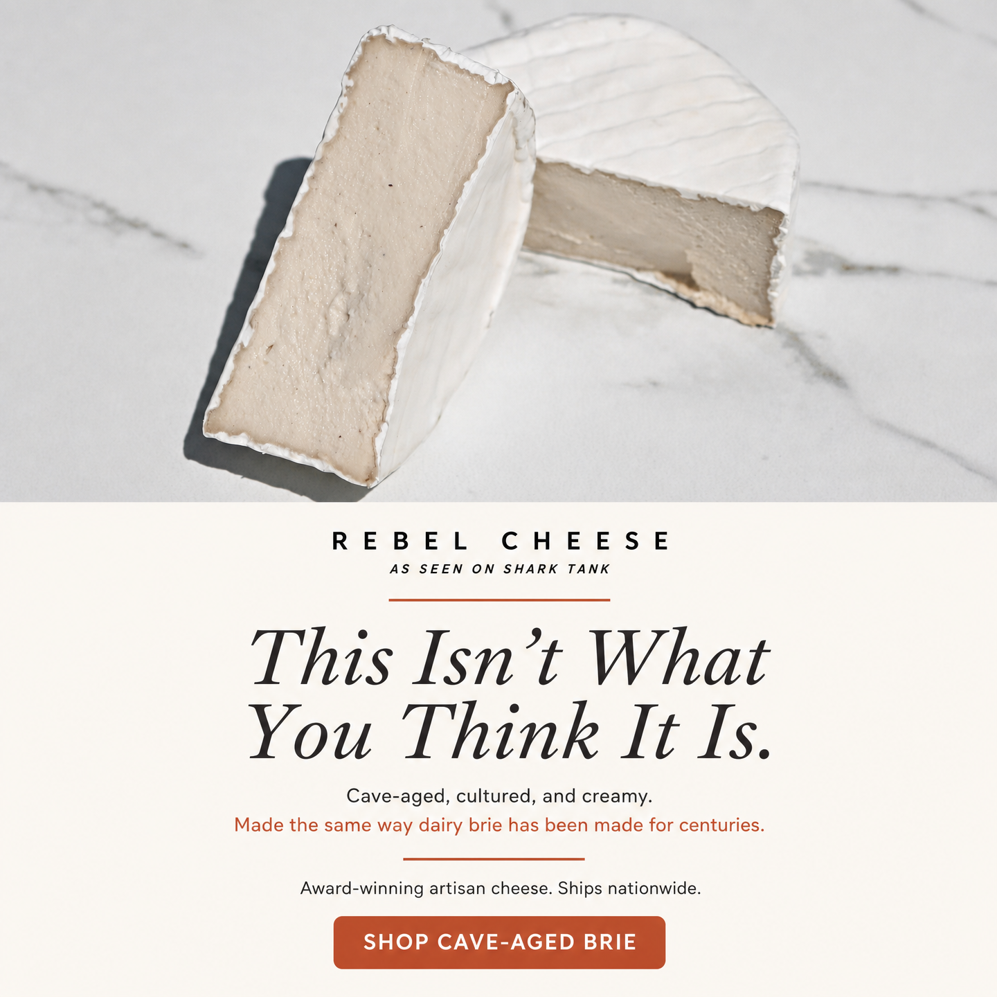 Rebel Cheese Facebook ad