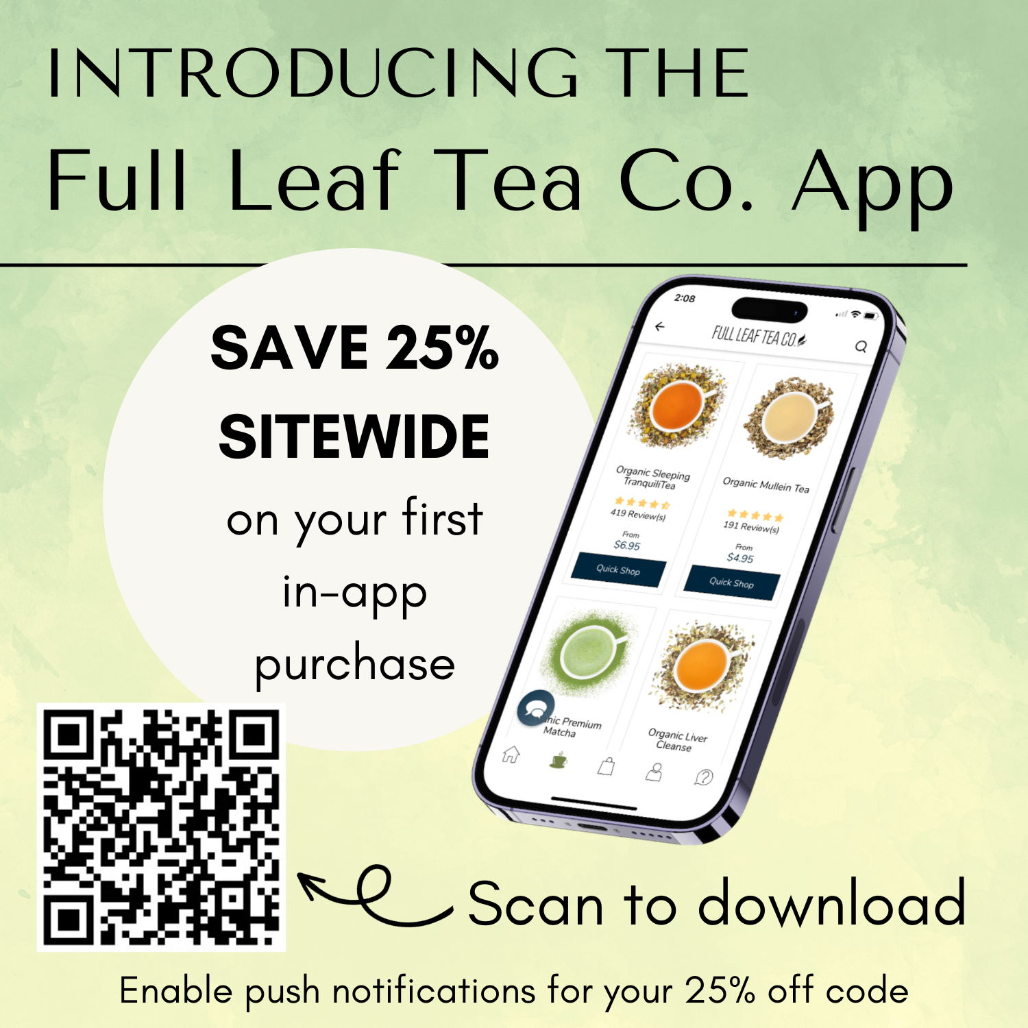 Full Leaf Tea Company Facebook ad