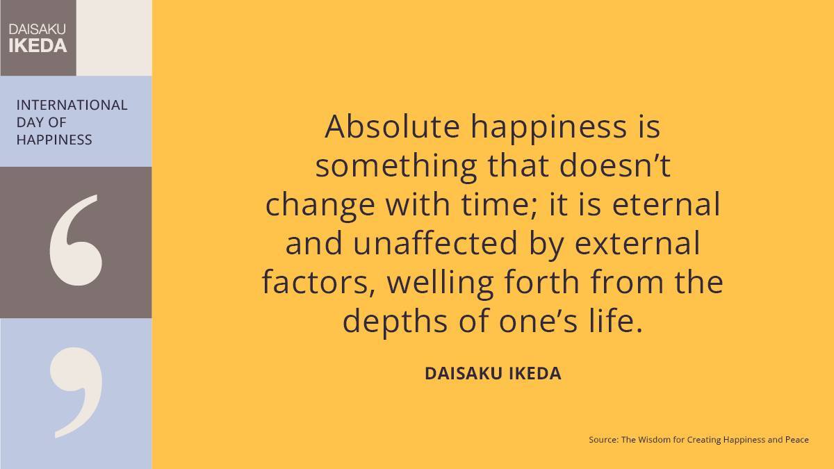 Daisaku Ikeda Facebook ad: Quotations On the Theme of Happiness and Joy | Daisaku…
