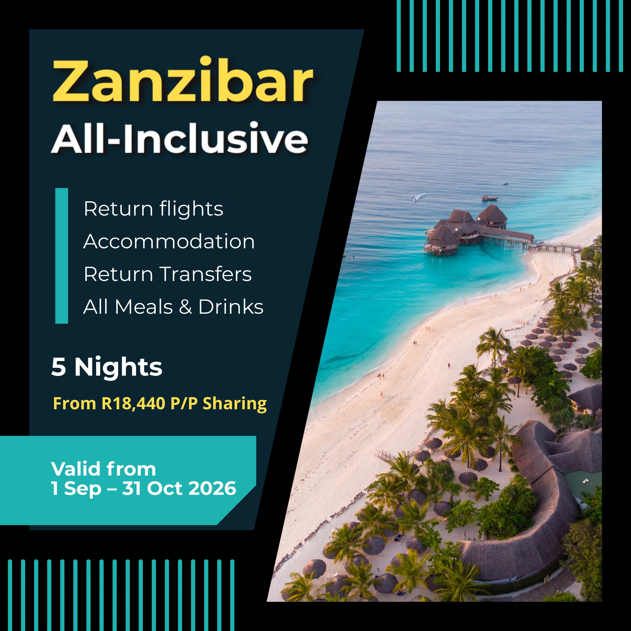 andgo.com Facebook ad: Zanzibar All-Inclusive Holidays