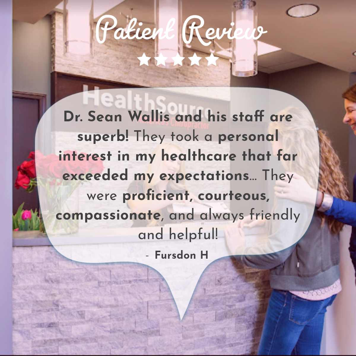 Dr. Sean Wallis Facebook ad: As a proud local business, 𝐰𝐞 𝐚𝐫𝐞 𝐝𝐞𝐝𝐢𝐜𝐚𝐭𝐞𝐝…