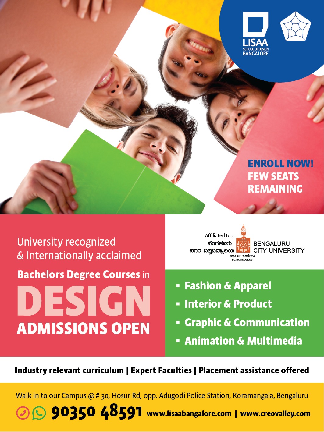 LISAA School of Design, Bangalore Facebook ad from Mar 30, 2026