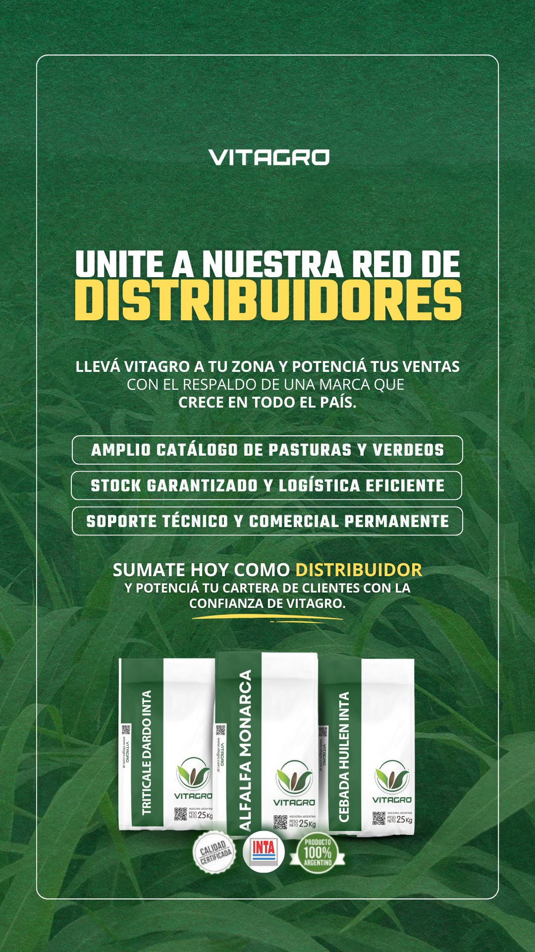 Vitagro Semillas Facebook ad: ¡Solicita un presupuesto hoy!