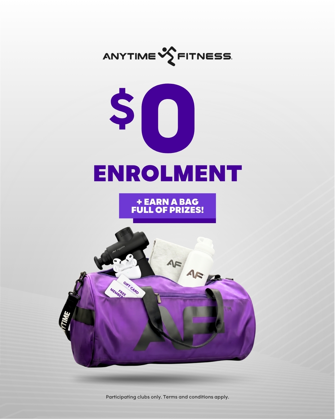 Anytime Fitness Garden District Facebook ad: Save Big. Start Now with No enrolment fee!