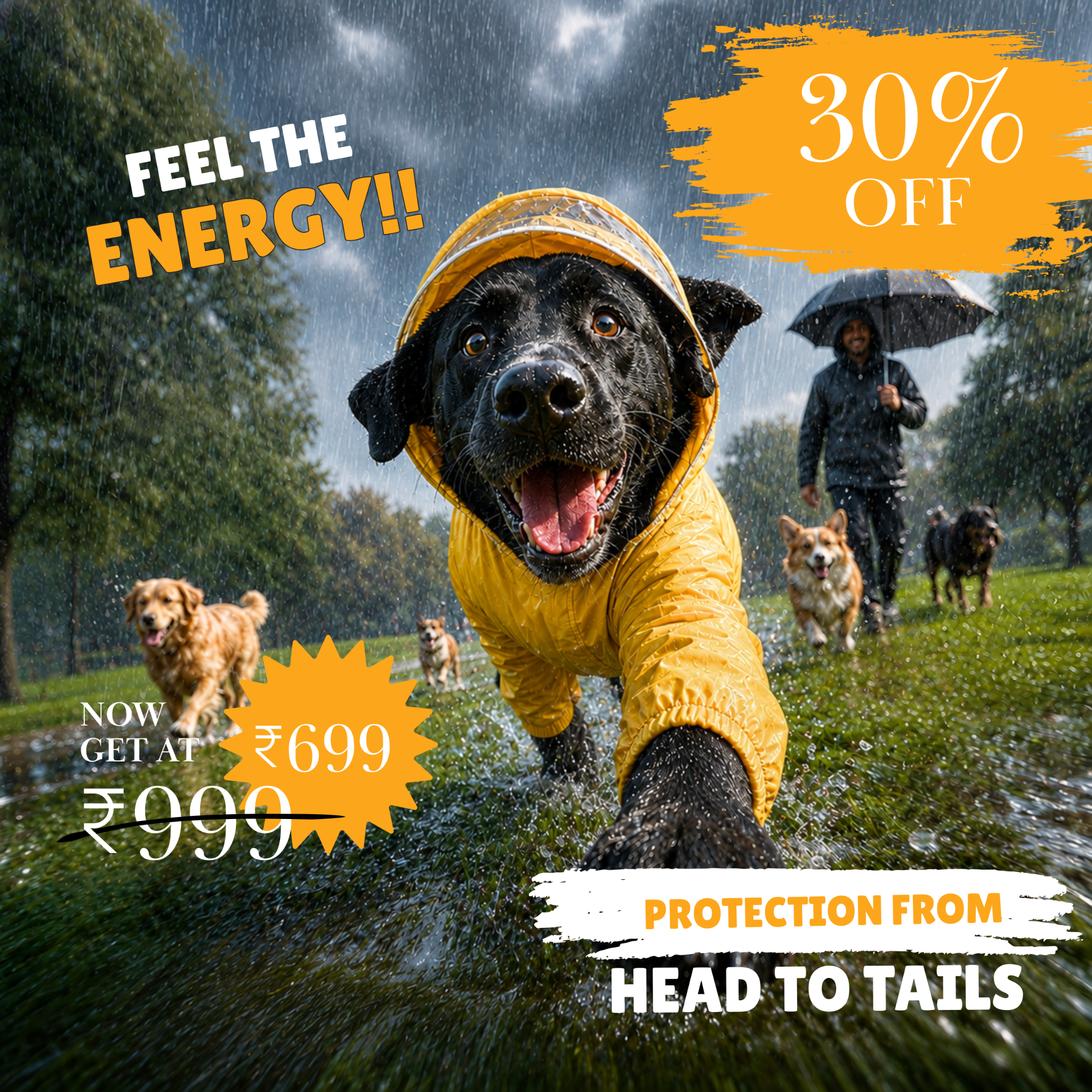 Styles For Tuffy Facebook ad: Rain Can’t Stop Walkies, Now Just ₹699!