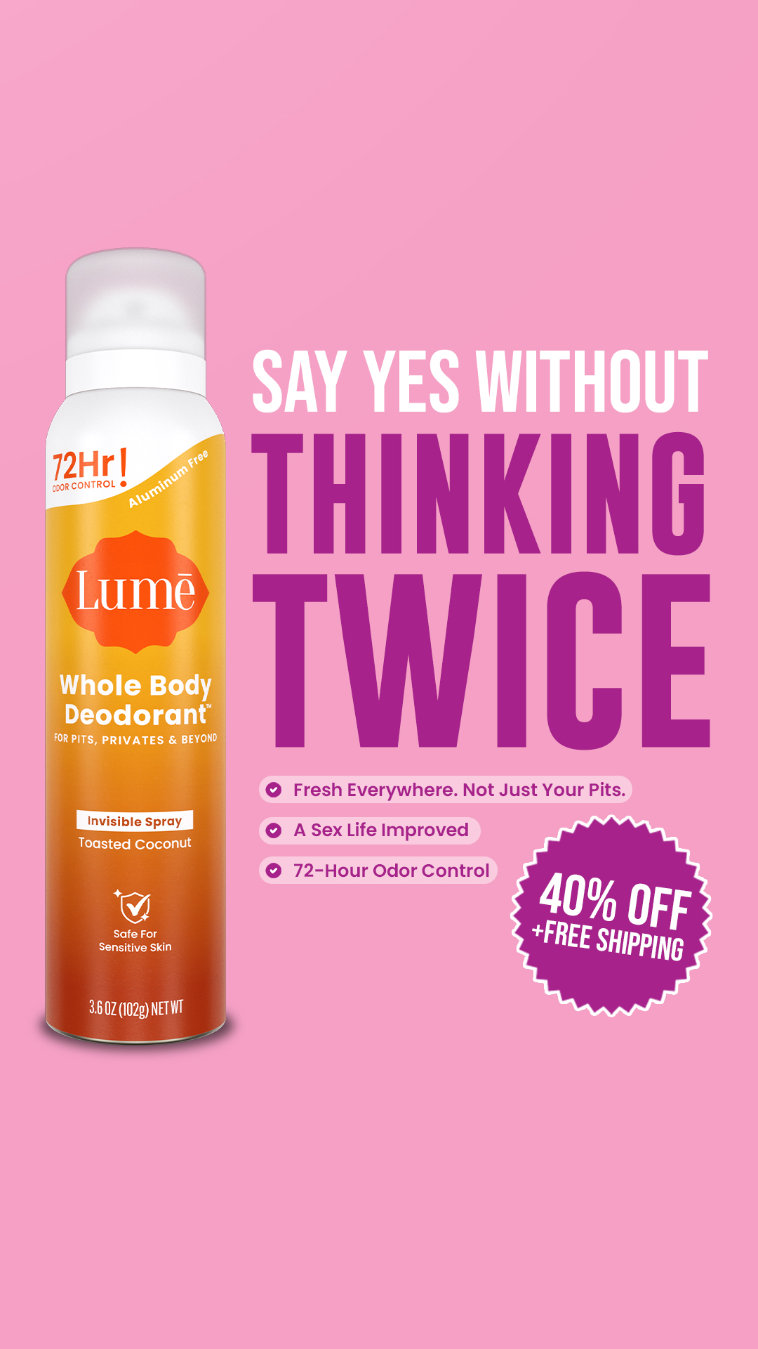 Lume Deodorant Facebook ad
