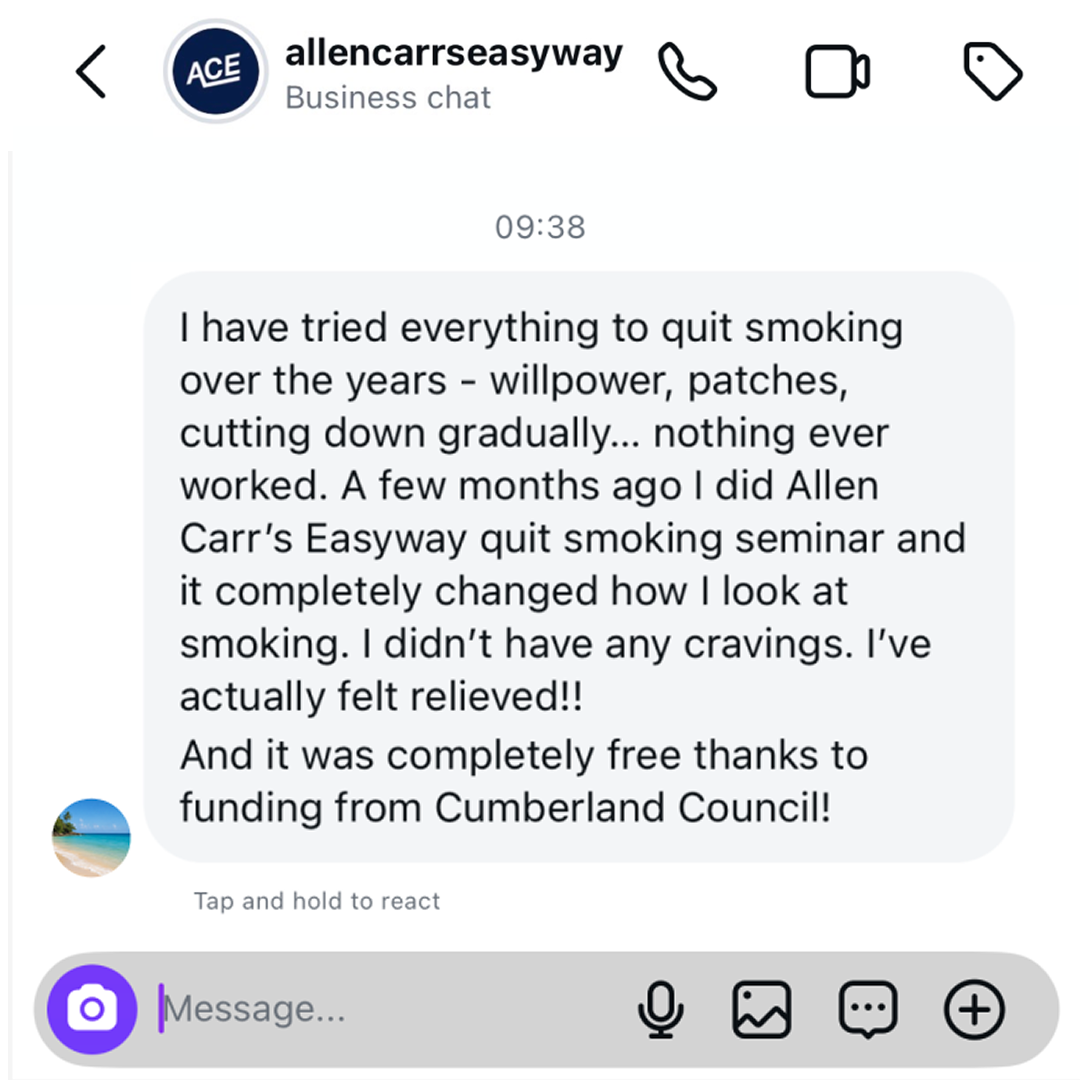 Allen Carr Facebook ad