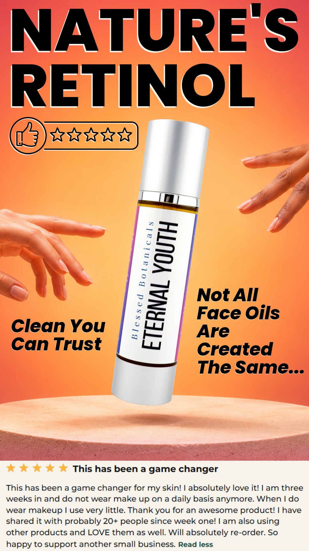 Blessed Botanicals Facebook ad