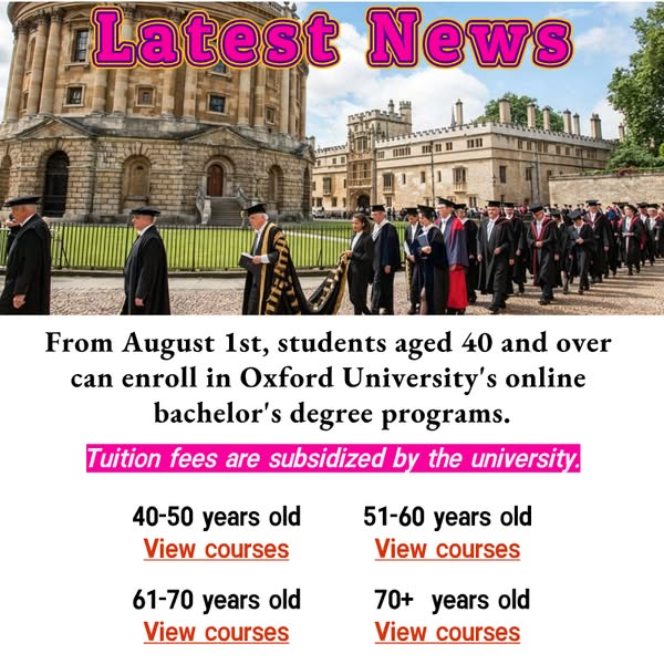 Hollie Mainz Facebook ad: From August 1st, Oxford University is launching an online…