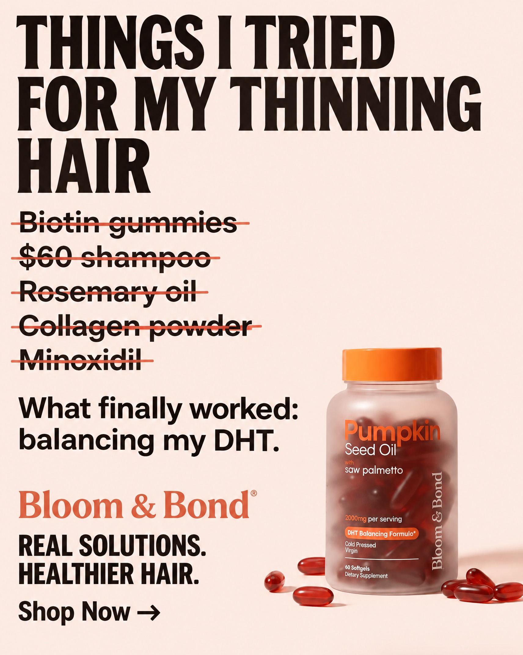 Beauty Reviews Facebook ad: Help Hair Loss Naturally