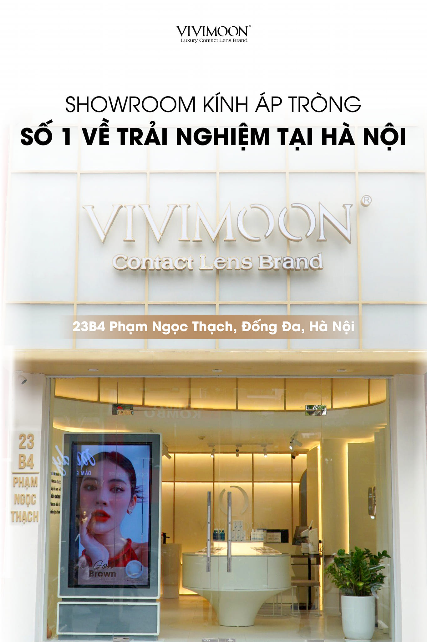 Vivimoon - Lens Cho Mắt Thở Hàn Quốc Facebook ad: SHOWROOM KÍNH ÁP TRÒNG SỐ 1 VỀ TRẢI…