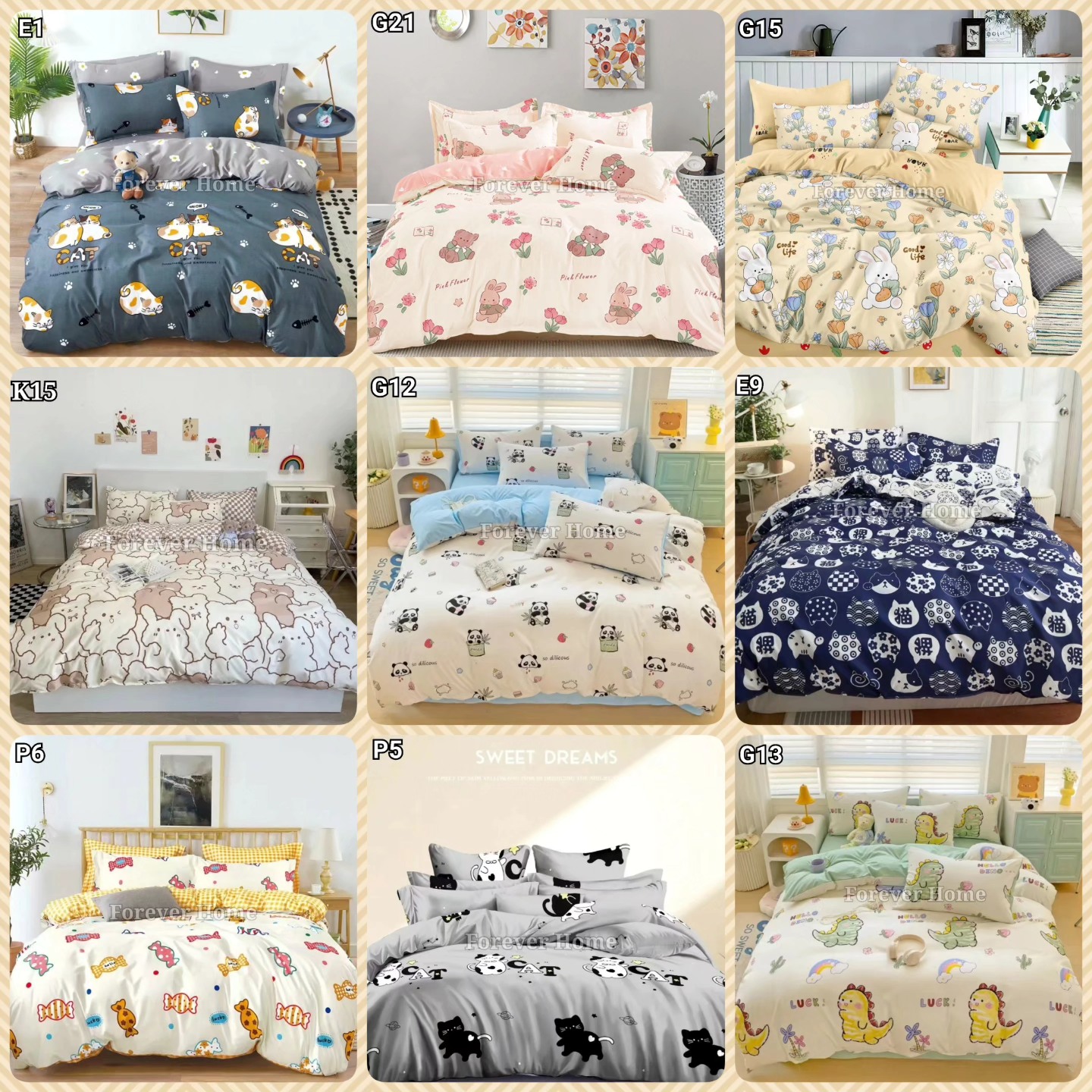 foreverhome888 Facebook ad: 現貨 貓貓動物系列 全新 升級 1380針床單套裝Bedding set(床笠,被套,枕套)