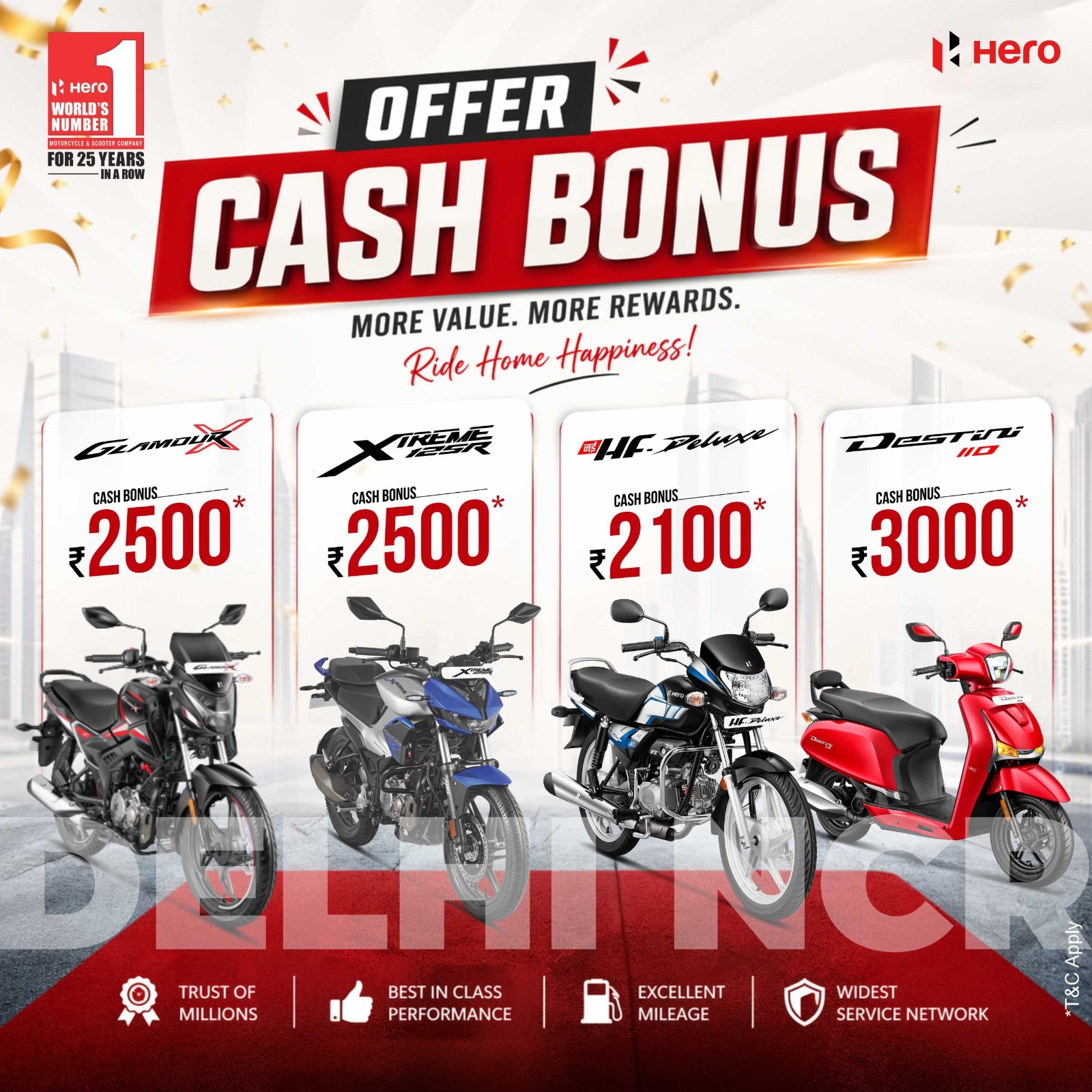 Uppal Hero Noida Facebook ad: Choose your ride now
