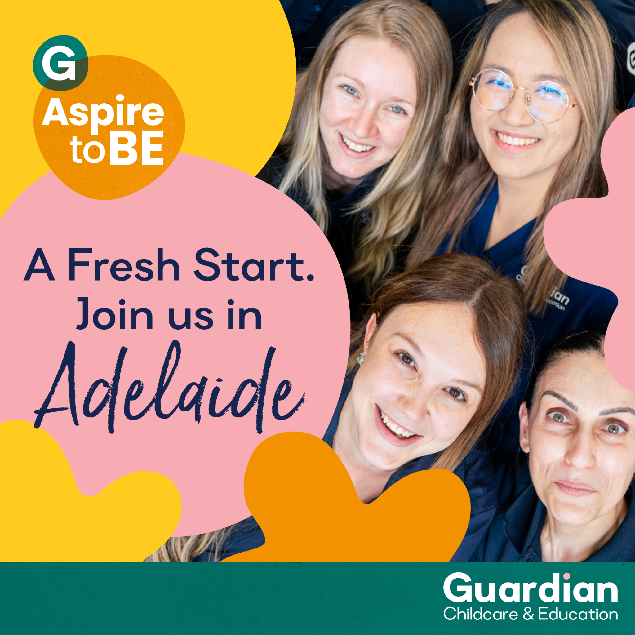 Guardian Childcare & Education Facebook ad: Explore our Adelaide roles now