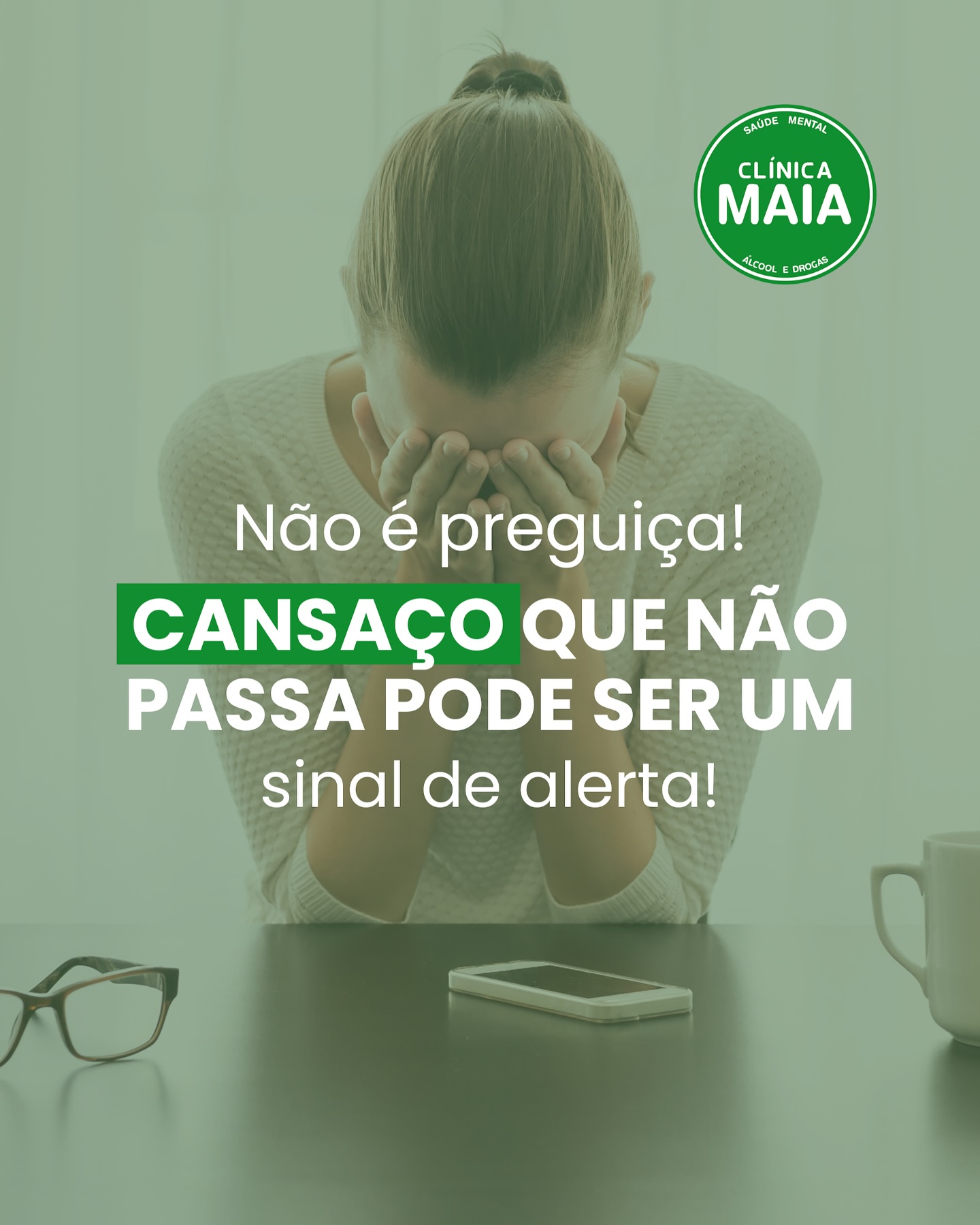 Clínica Maia Facebook ad: Você dorme, mas acorda mais cansado (a).