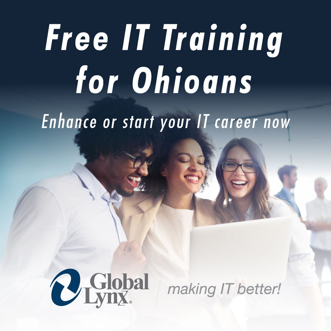 Global Lynx USA Facebook ad: Free IT training for Ohioans.