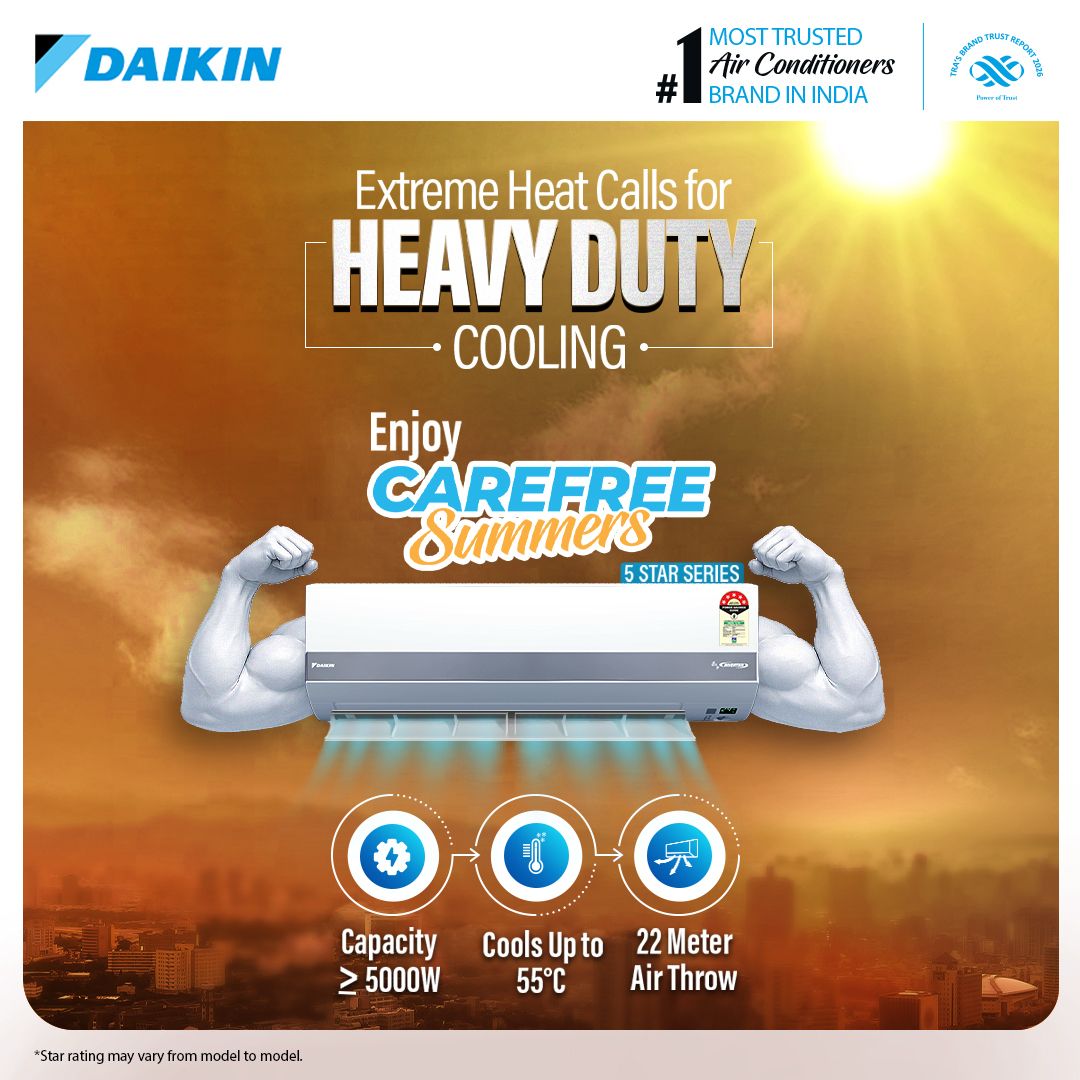 Daikin India Facebook ad: Heavy duty cooling by Daikin AC.