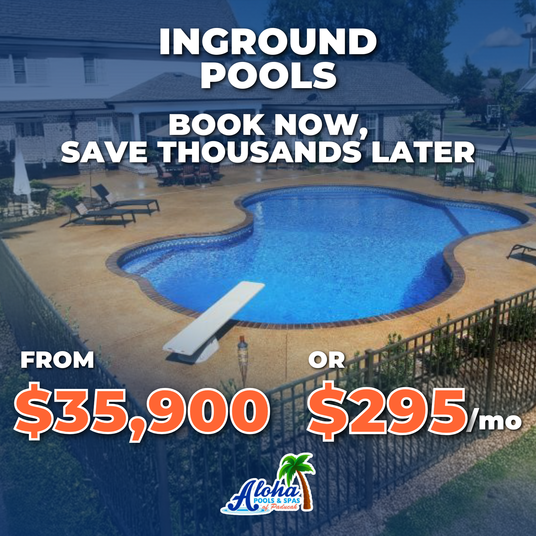Aloha Pools & Spas of Paducah Facebook ad: Summer starts now!
