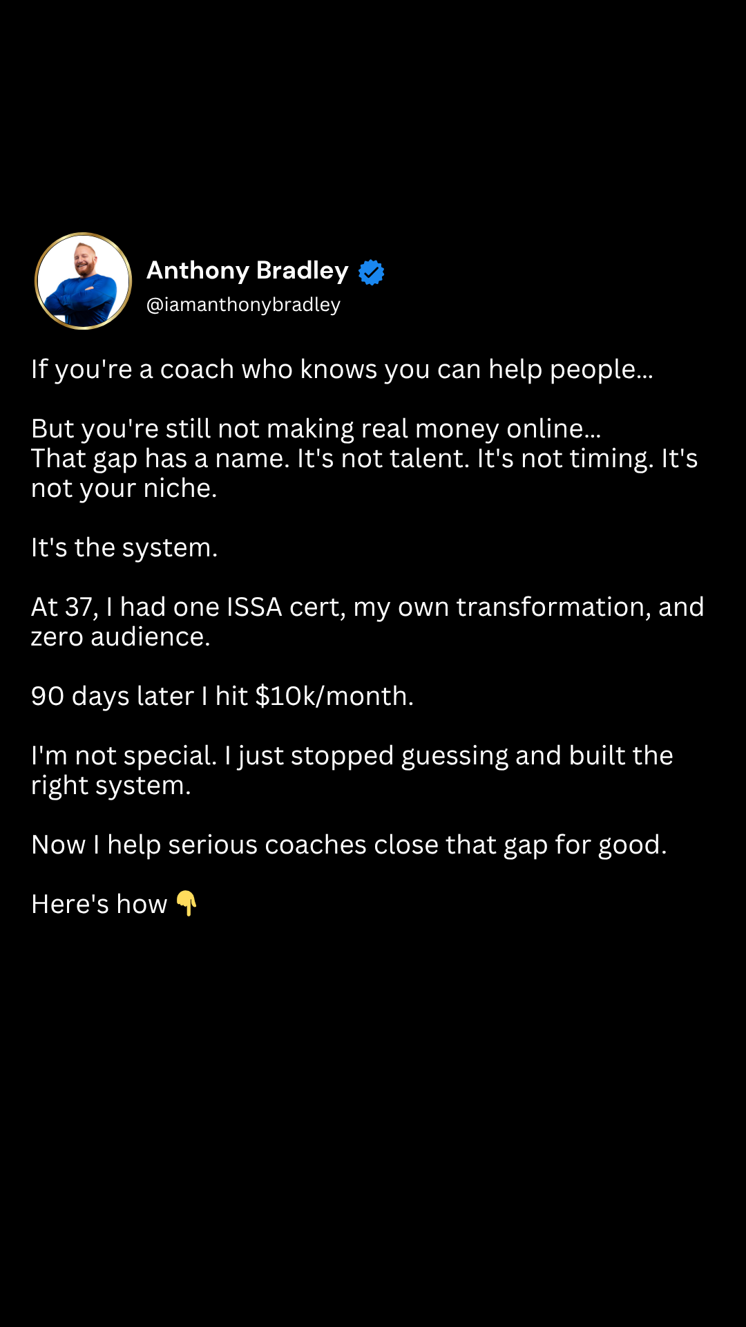 Anthony J Bradley Facebook ad