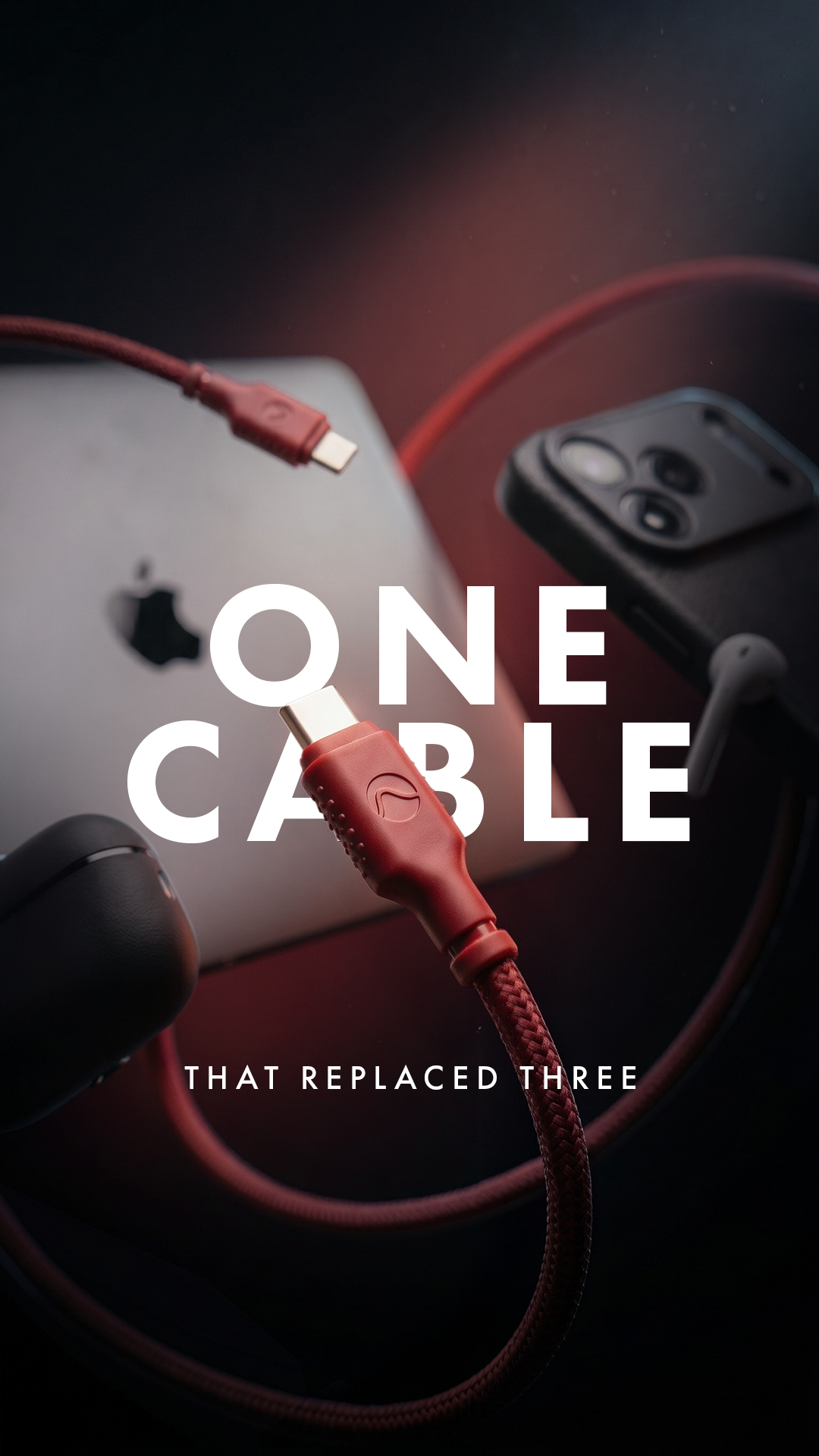 Caudabe Facebook ad: The only cable you need.