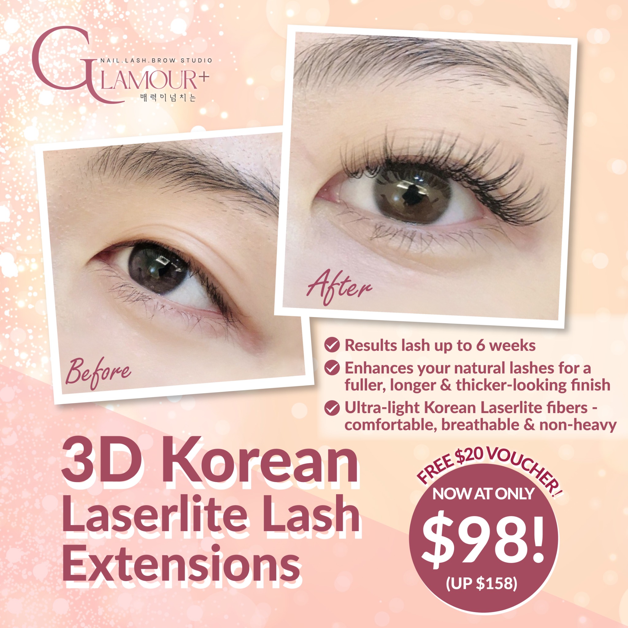 Glamour+ Brow • Lash • Nail Studio Facebook ad