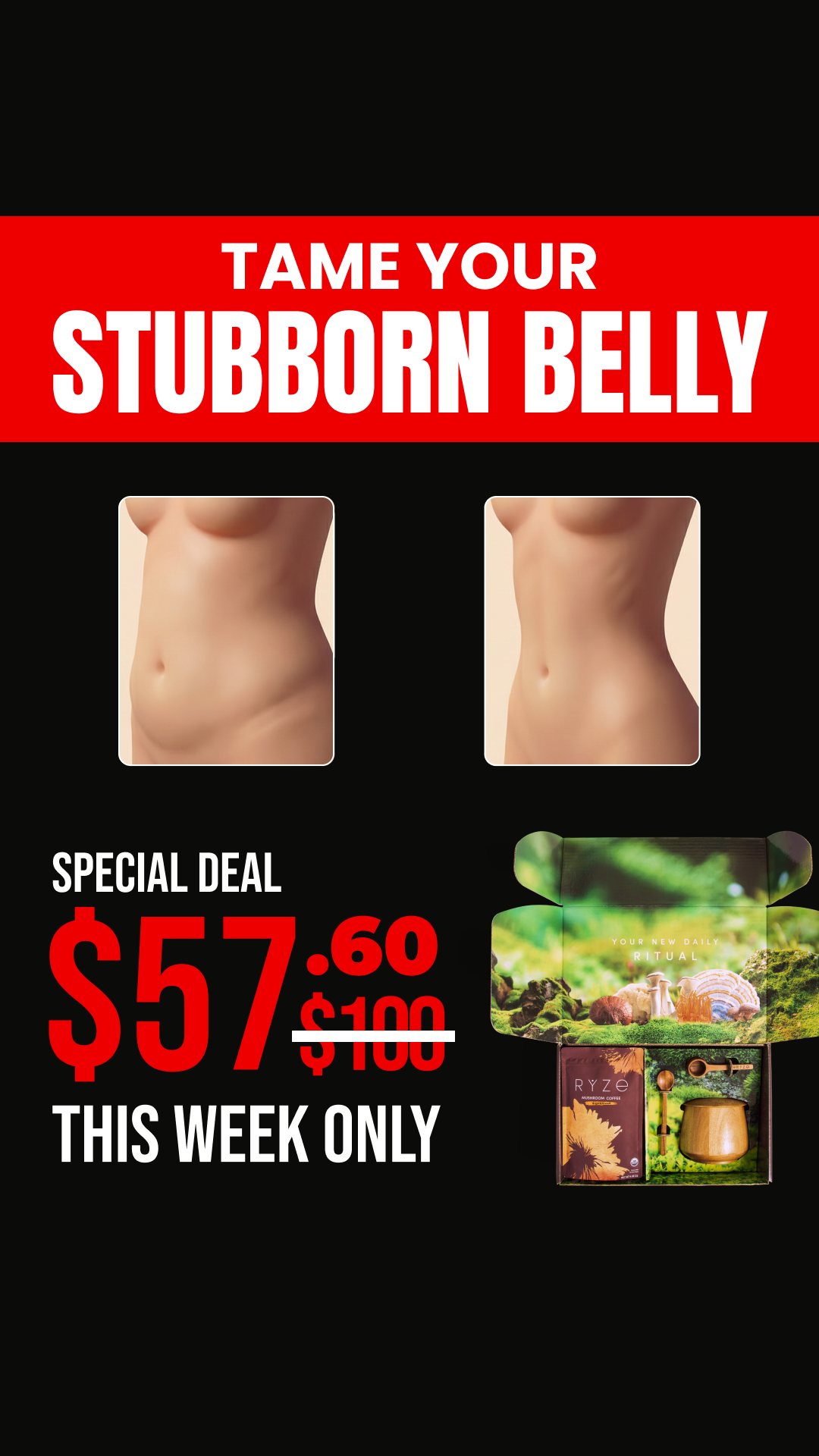 RYZE Superfoods Facebook ad