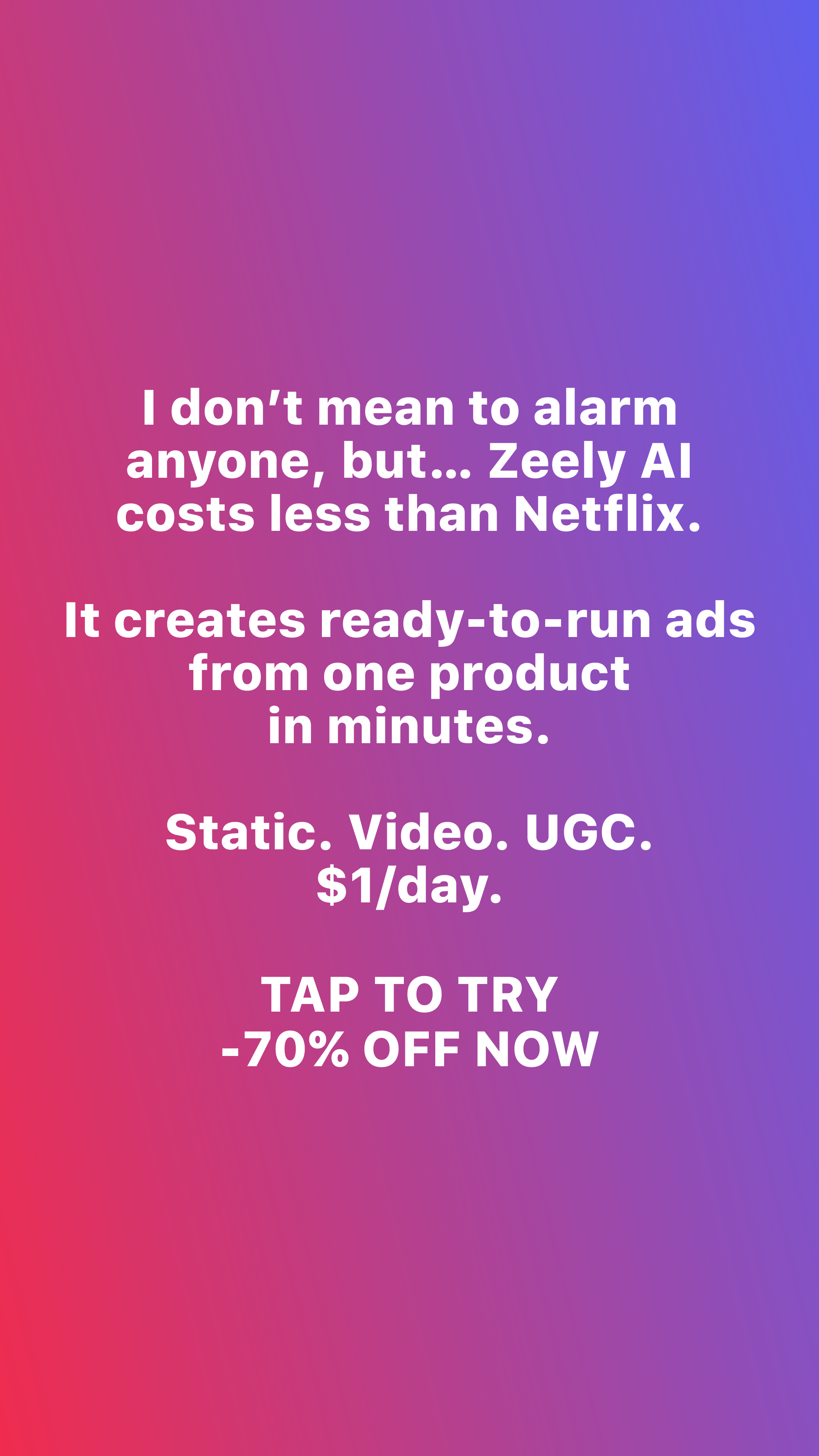 Zeely Facebook ad