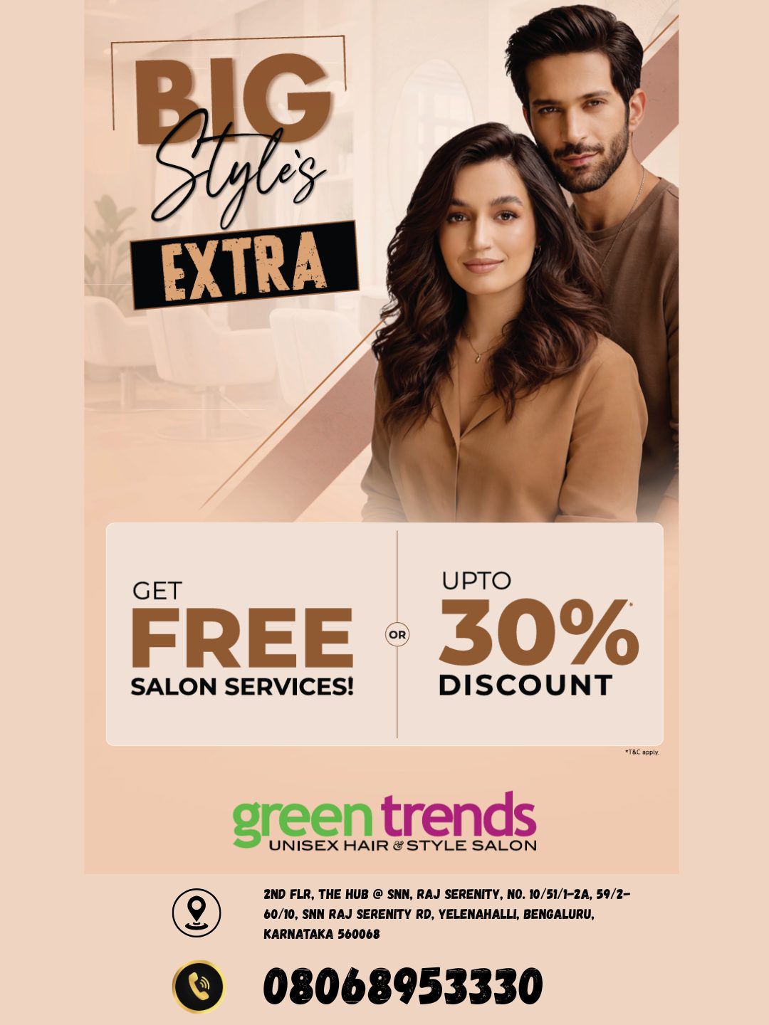 Green trends - Unisex Hair & Style Salon - Begur Facebook ad